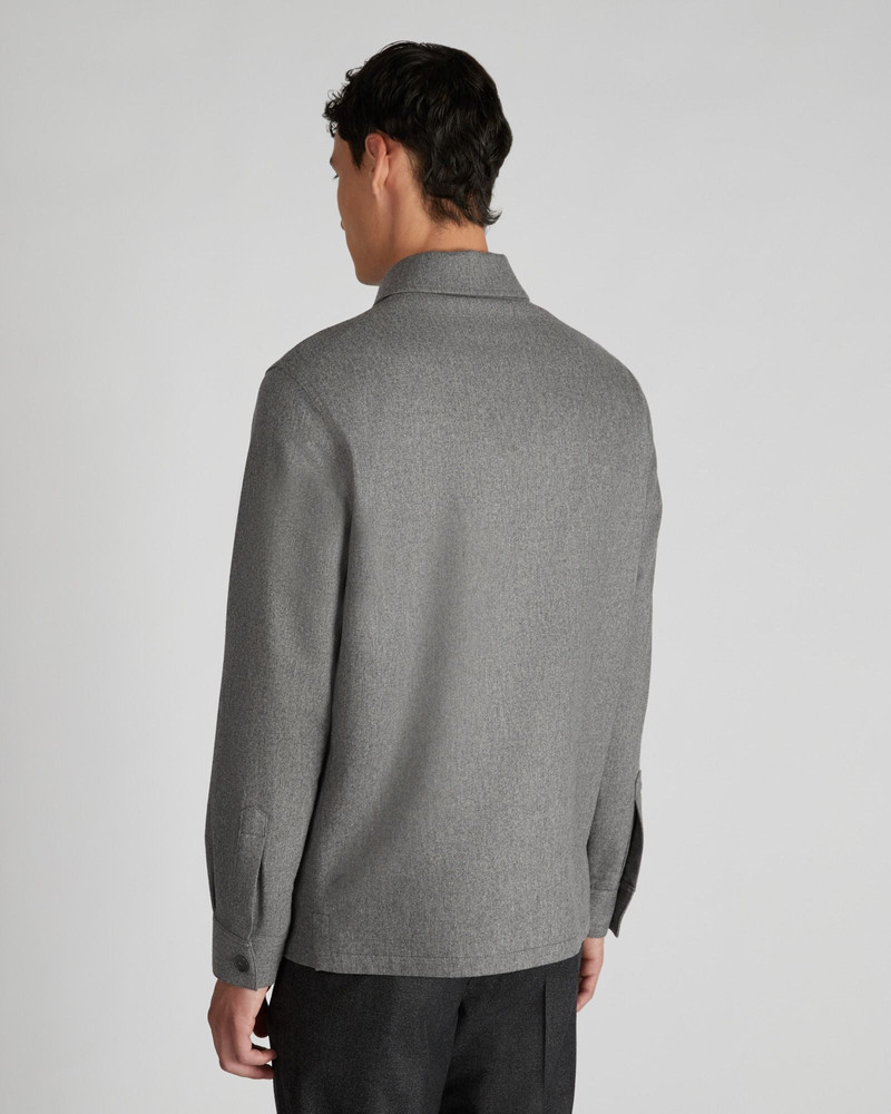 Wool and cashmere flannel blouson jacket 3