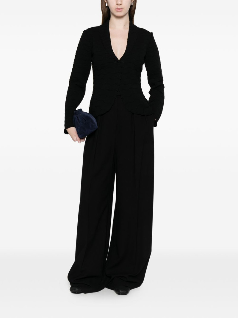 EMPORIO ARMANI button-up textured jacket outlook