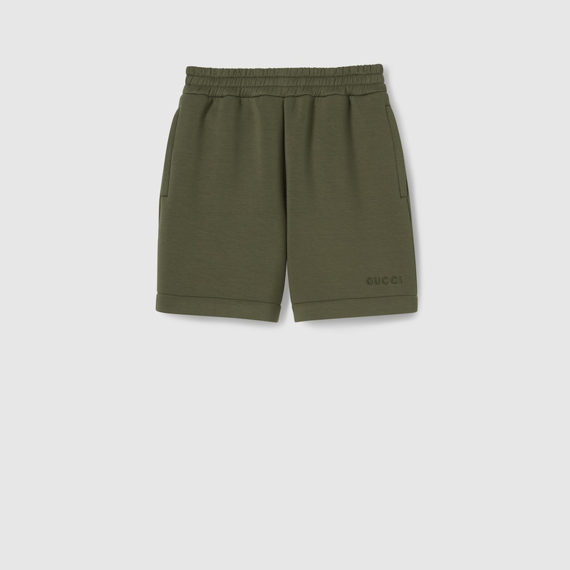 Embroidered jersey shorts 1