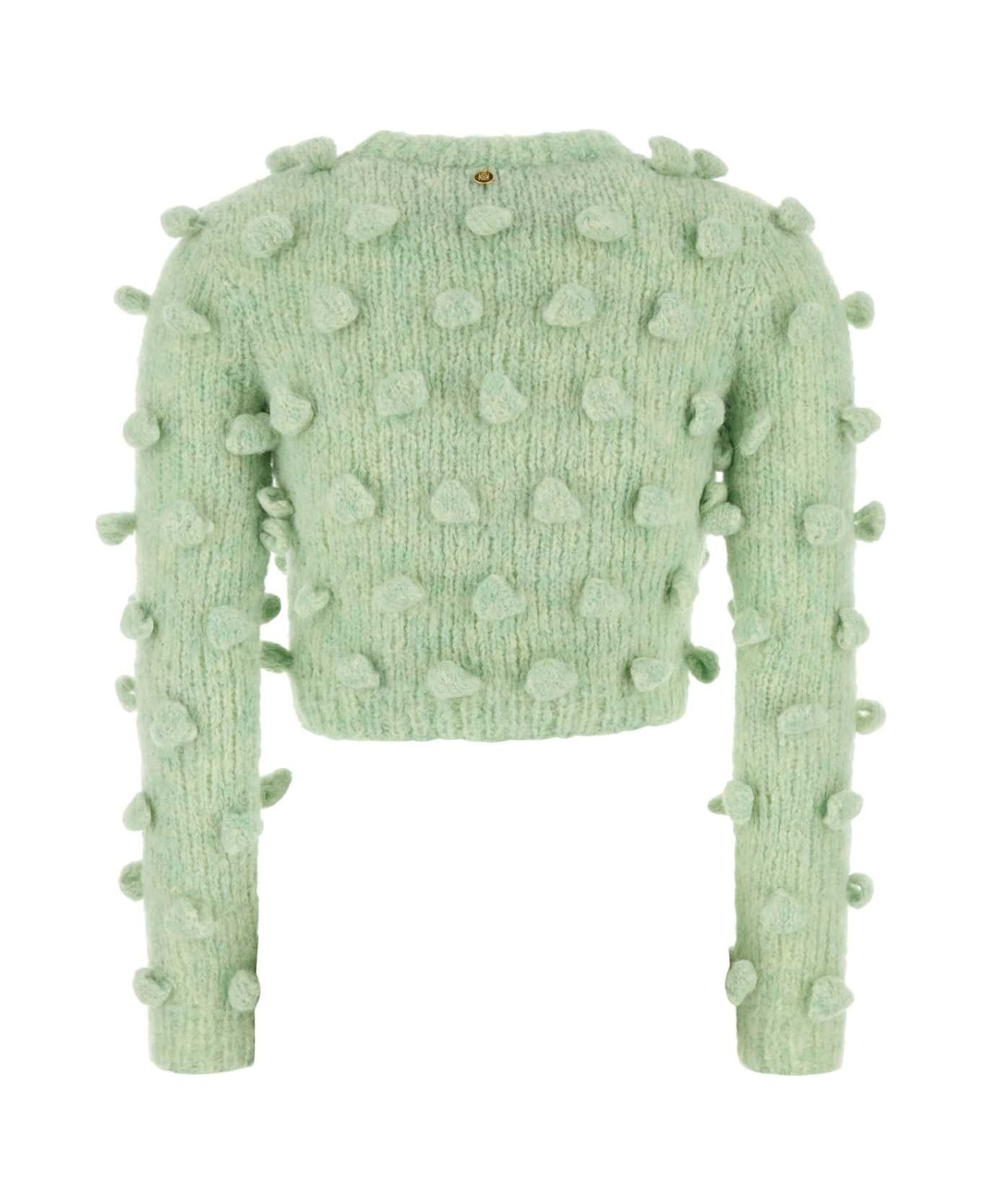 Mint Green Acrylic Blend Sweater - 2