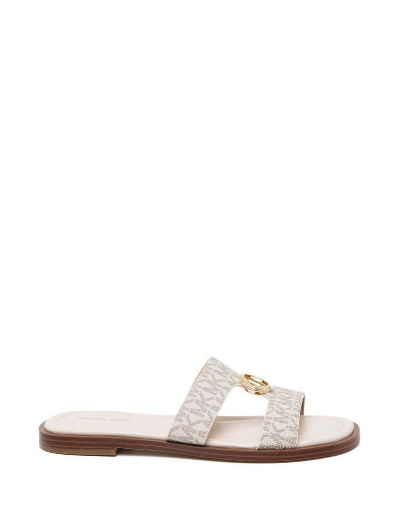 all-over logo buckle sandals 1