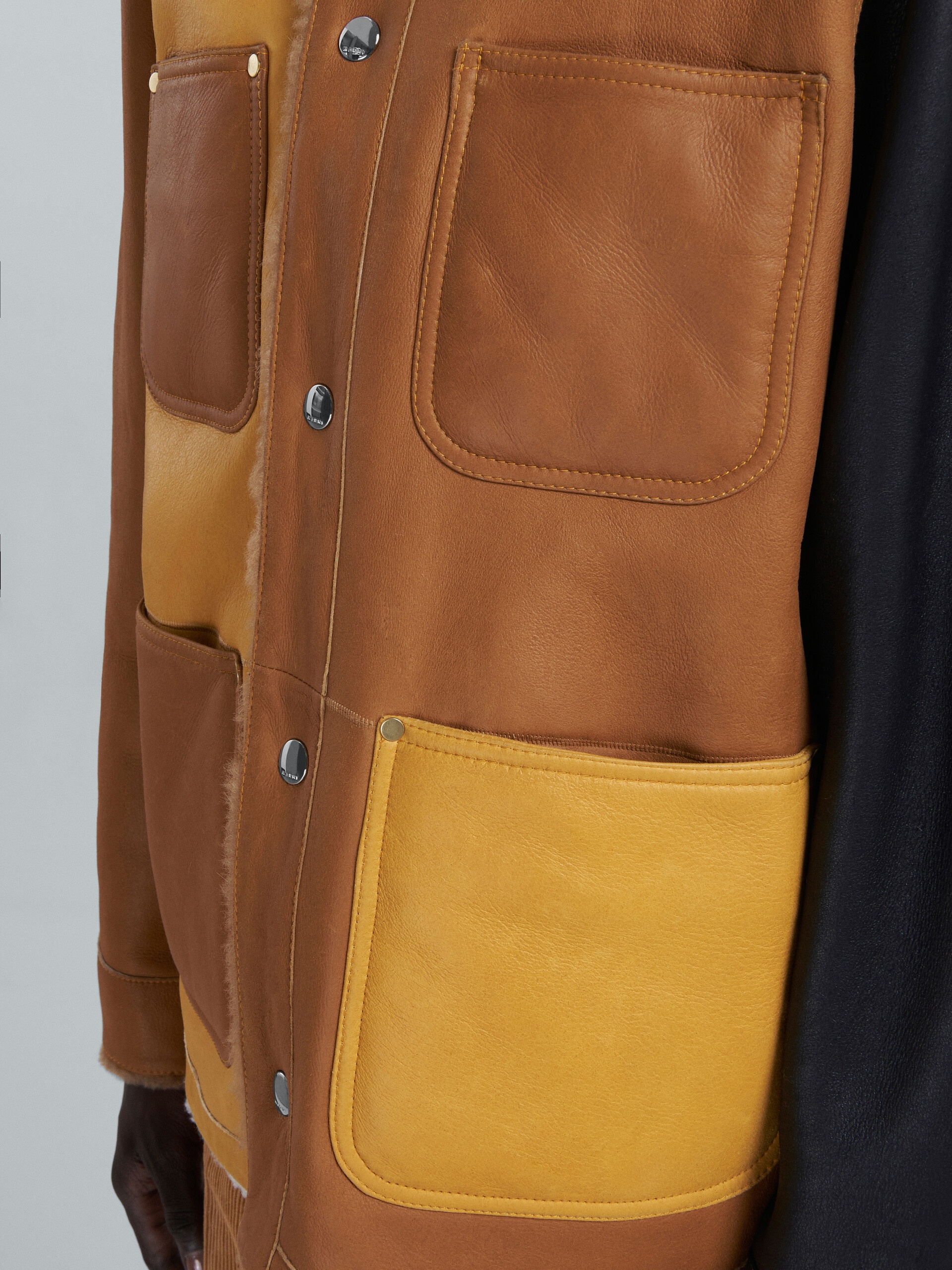 MARNI X CARHARTT WIP - SHEARLING REVERSIBLE JACKET - 5
