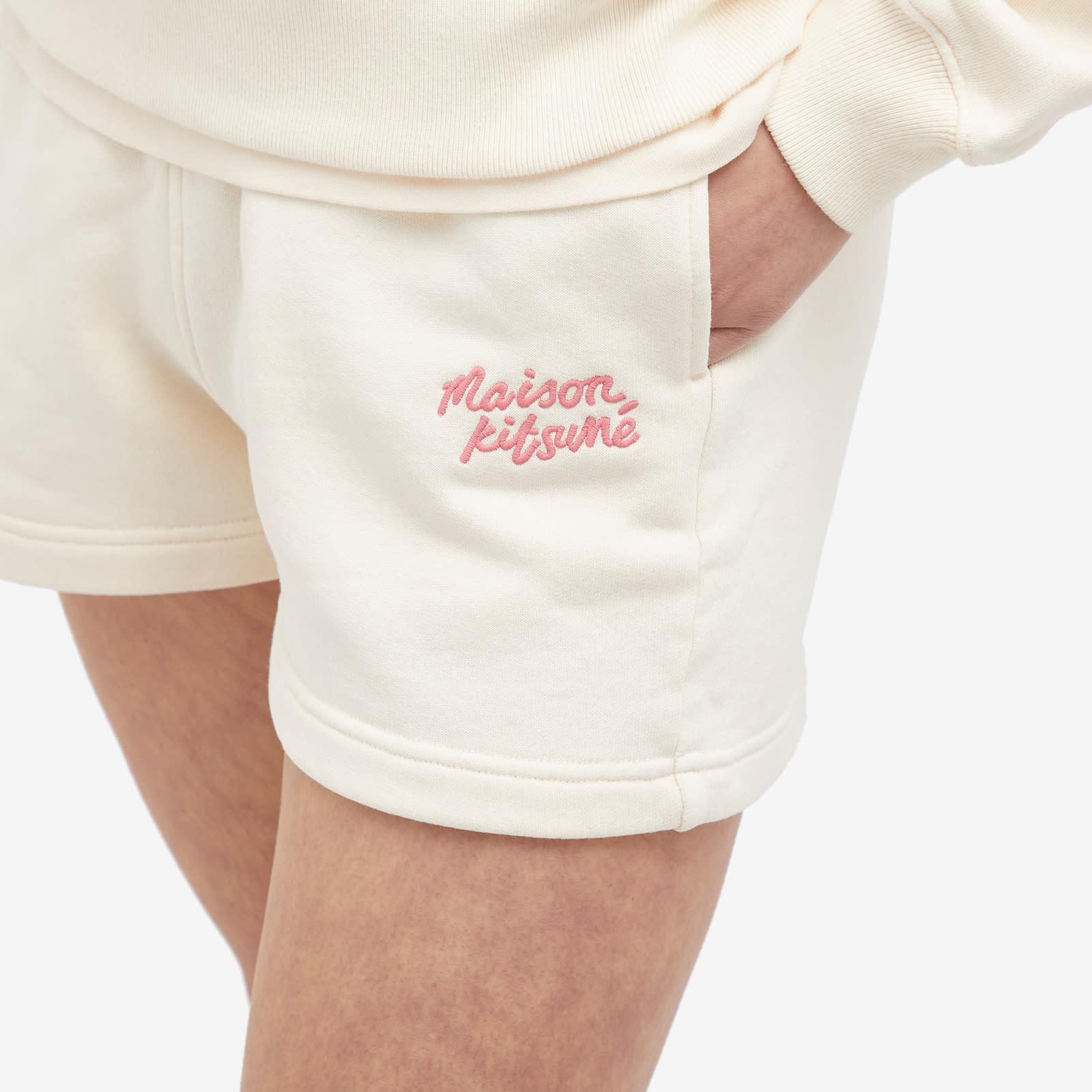 Maison Kitsune Handwriting Logo Regular Jog Shorts - 5