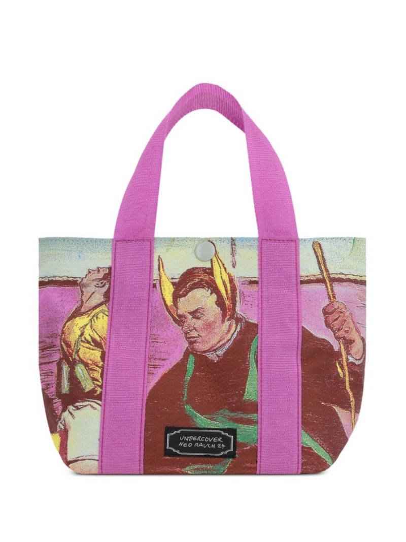 graphic print tote bag 1