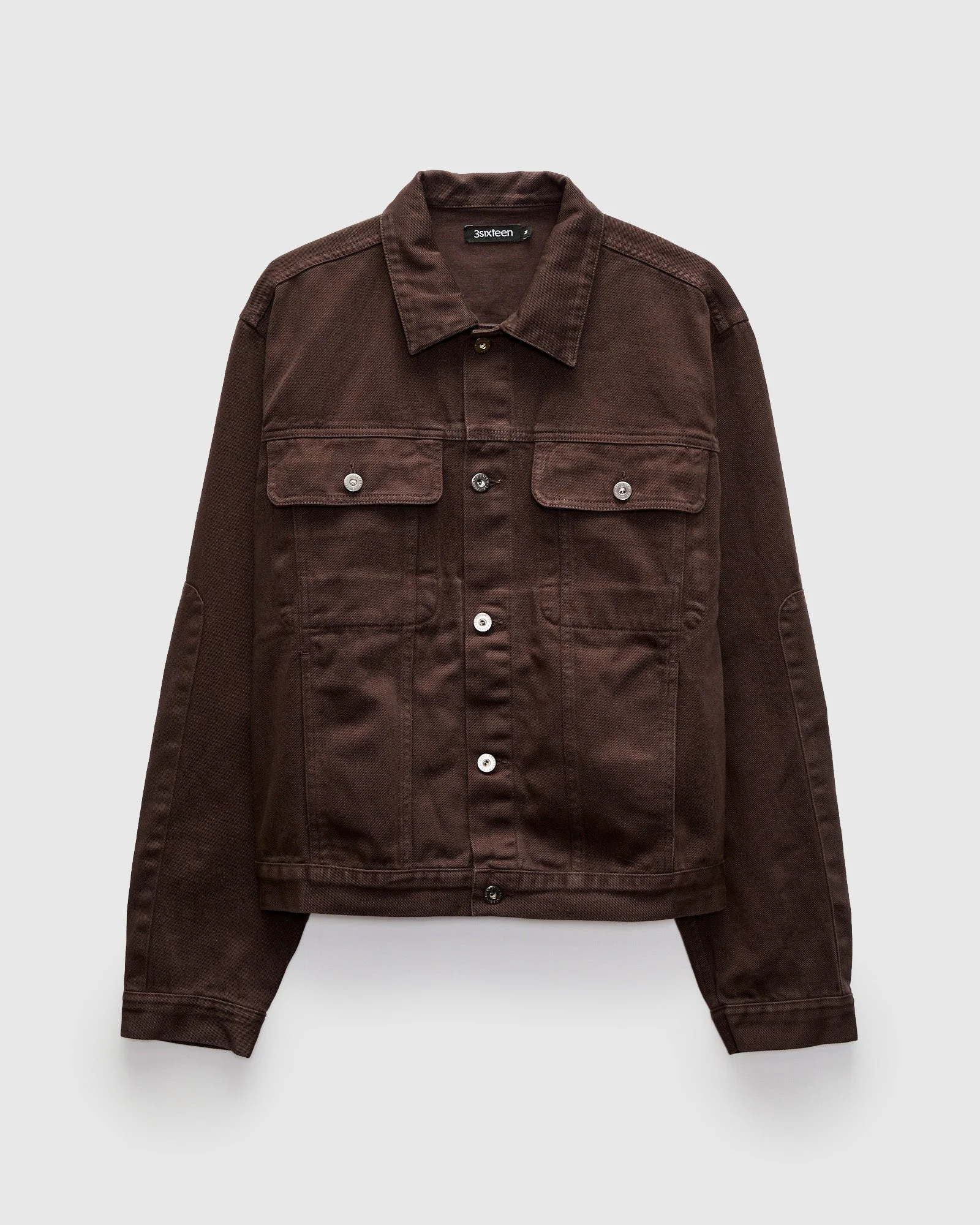 Trucker Jacket in Umber Twill - 1