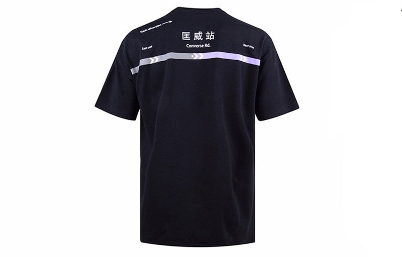 Converse Men's Converse Logo Printing Short Sleeve Black 10020851-A02 outlook