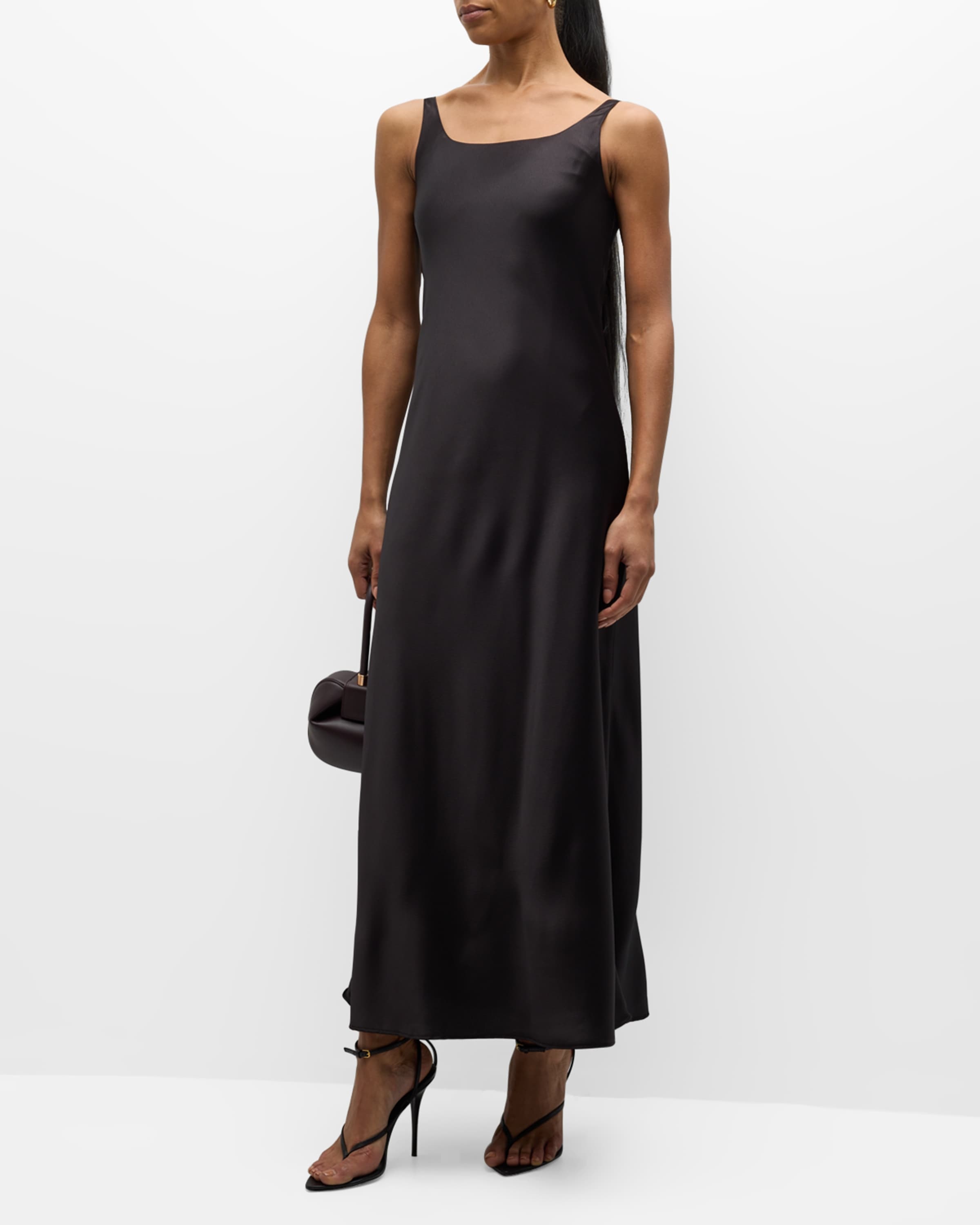 Sleeveless Silky Maxi Dress - 5