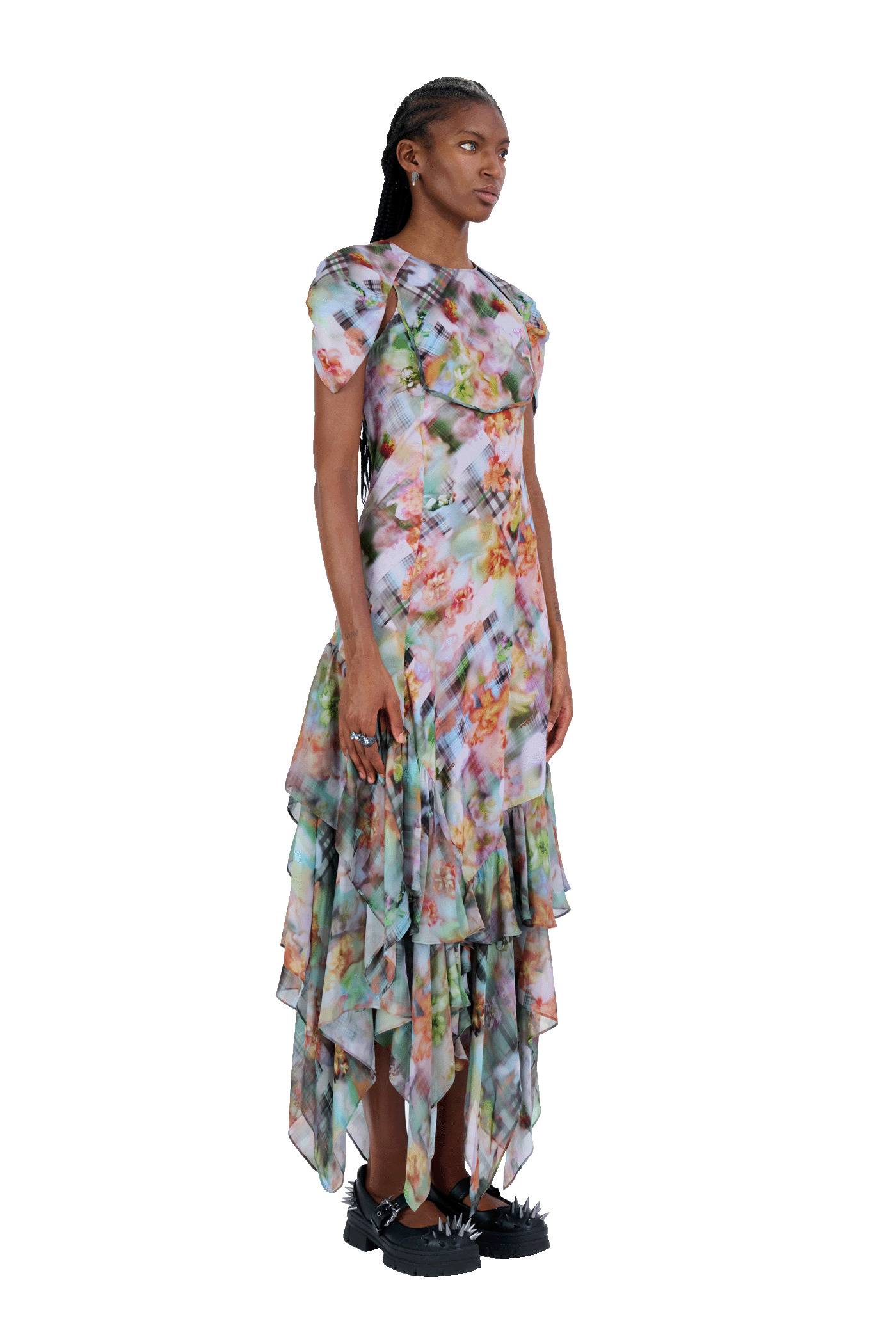 GARDEN BLUR HILLARY DRESS - 3