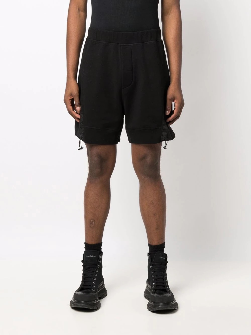 logo-print drawstring-hem shorts - 3