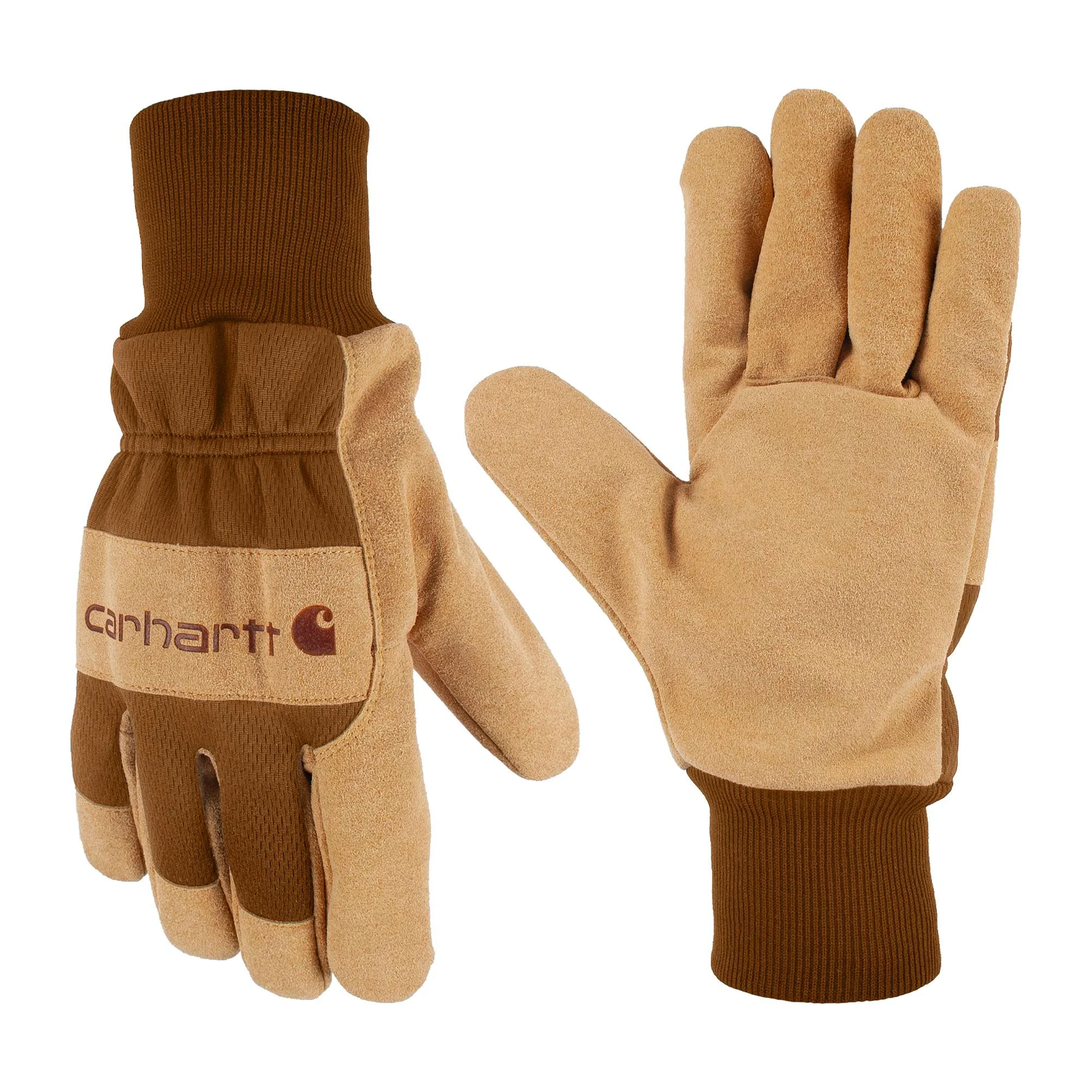 Women's Synthetic Suede Knit Cuff Glove - 1