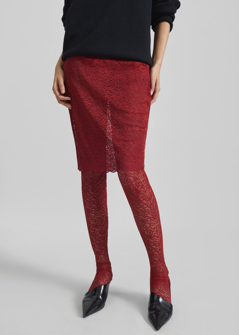 Beaufille Dorado Skirt Leggings - Burgundy 5
