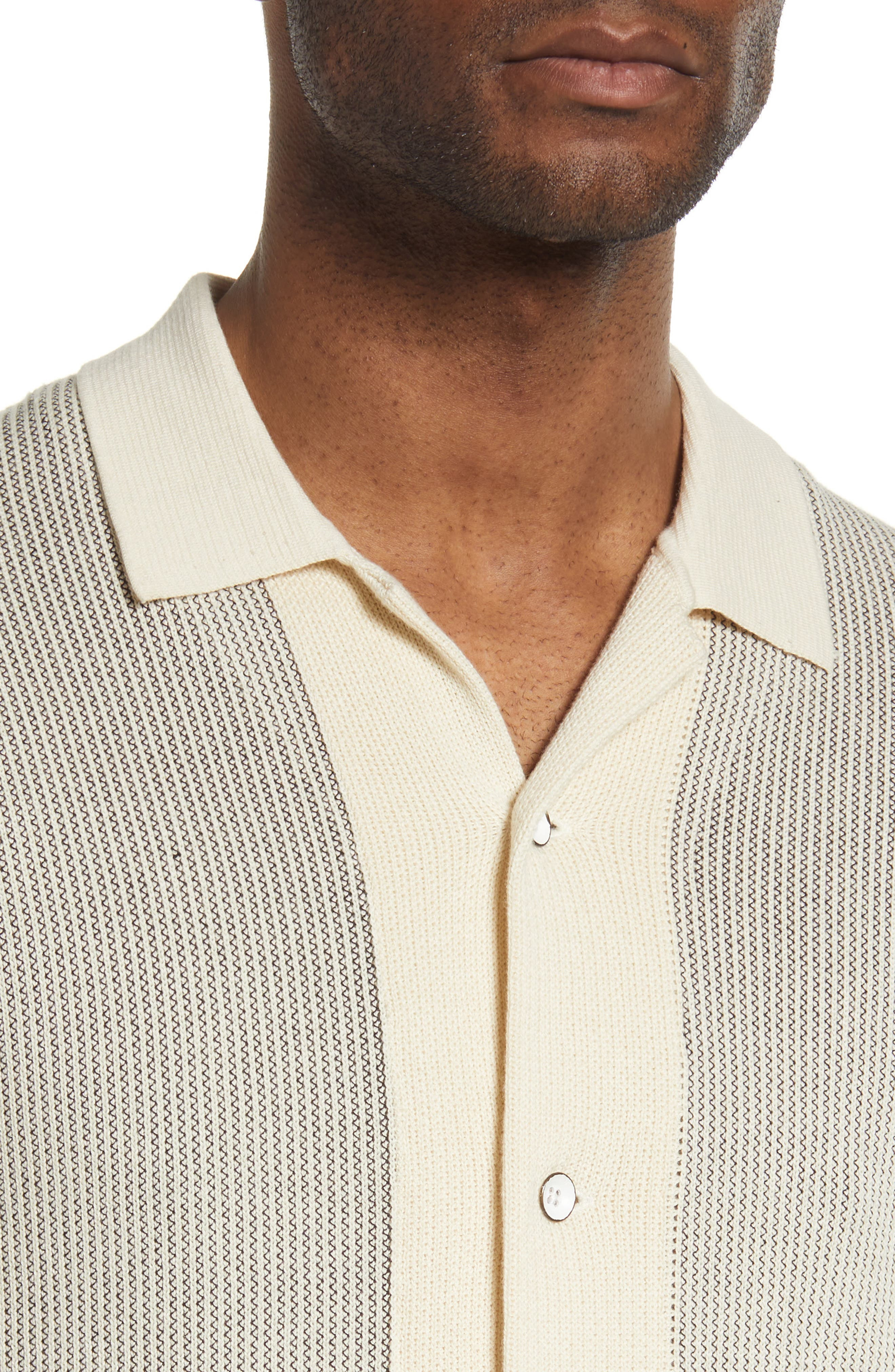 Harvey Short Sleeve Knit Button-Up Camp Shirt - 2