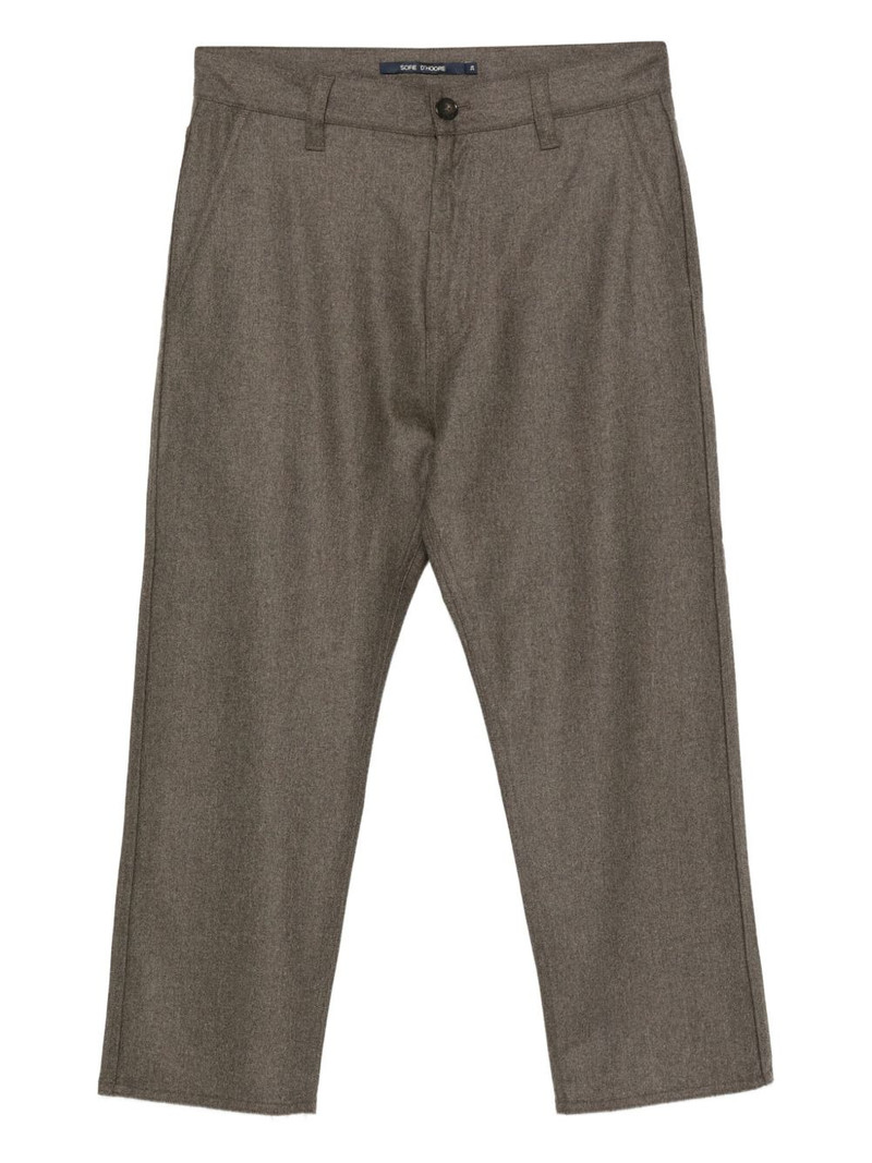 wool cropped trousers 1
