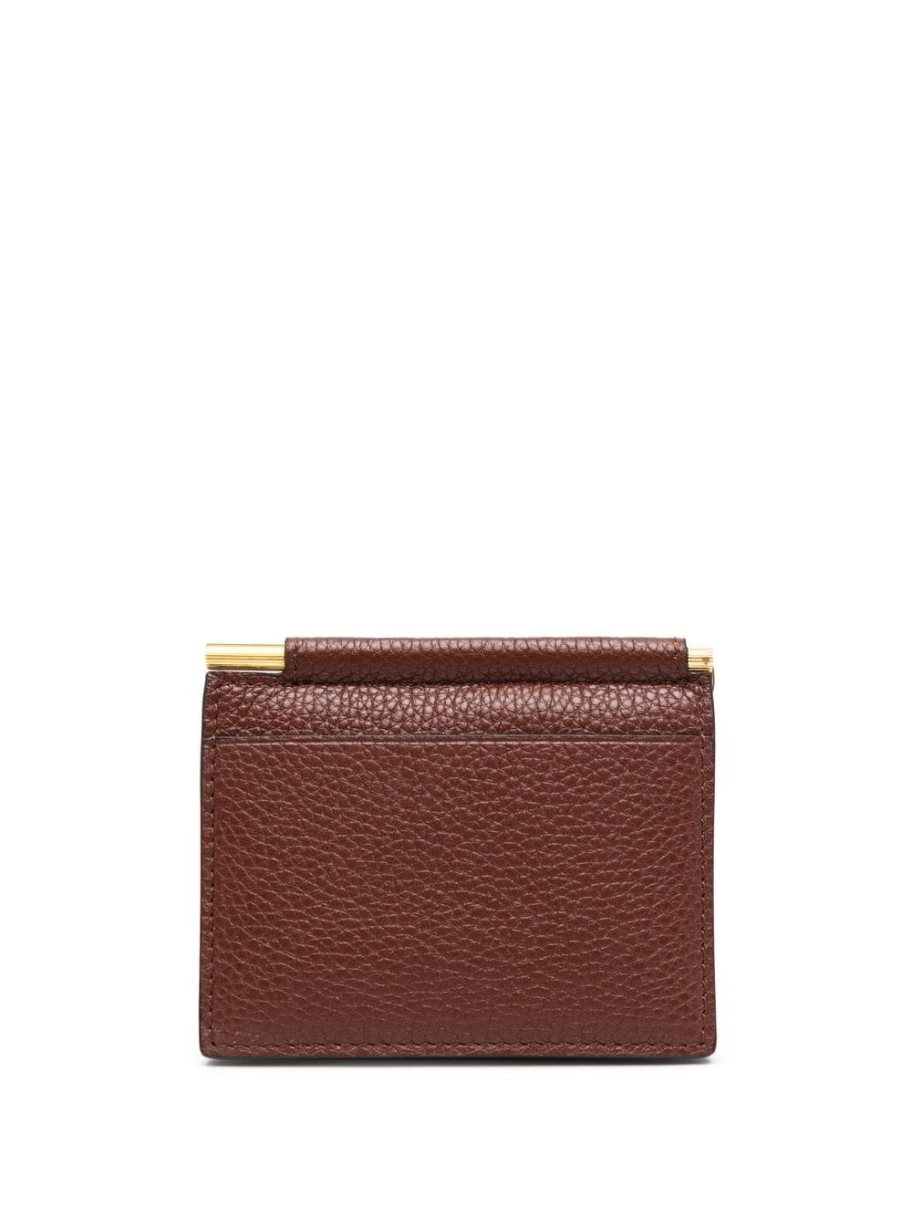 debossed-logo leather cardholder - 2