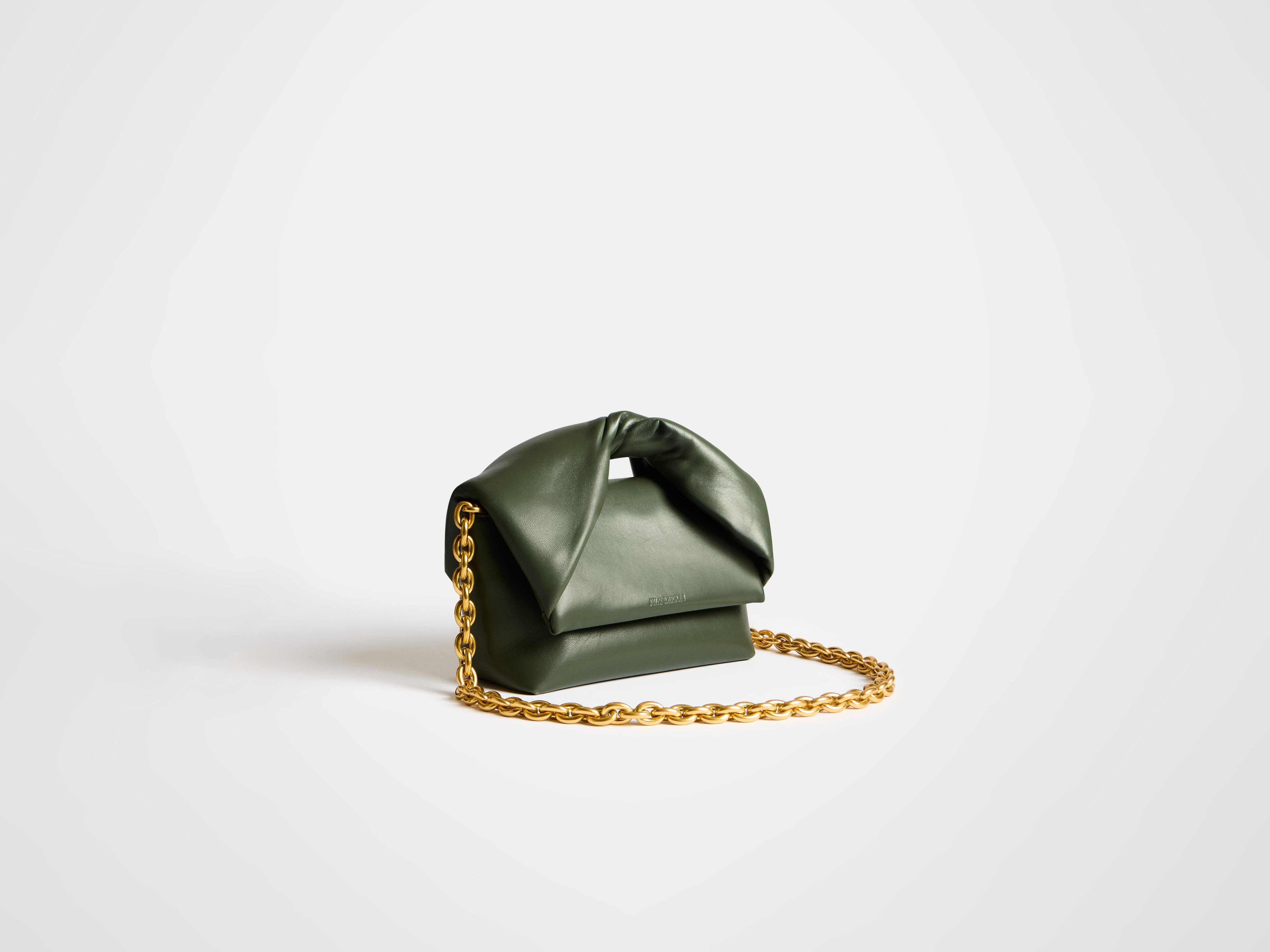 MEDIUM TWISTER BAG IN KHAKI LEATHER - 3