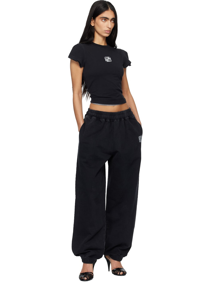 VETEMENTS Black Biker Cross Logo Front Sleeve T-shirt outlook