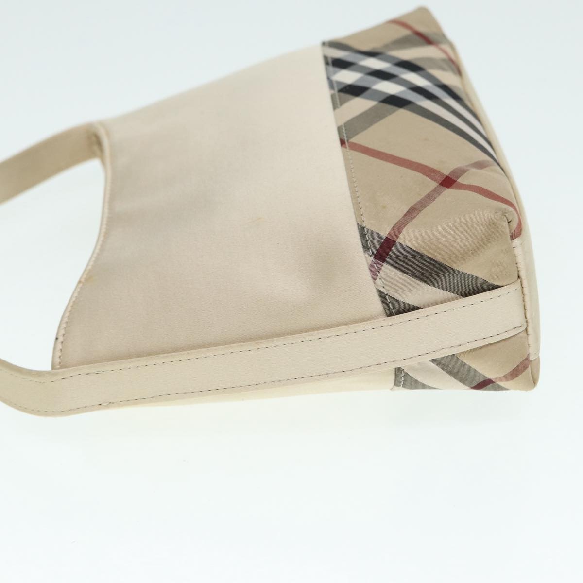 Burberry Nova Check Hand Bag Nylon Beige Silver - 5