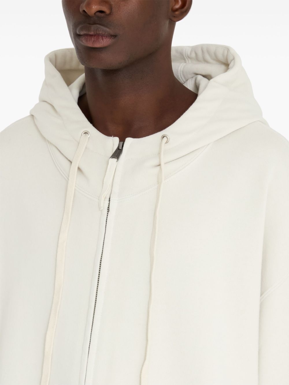 zipped drawstring hoodie - 7