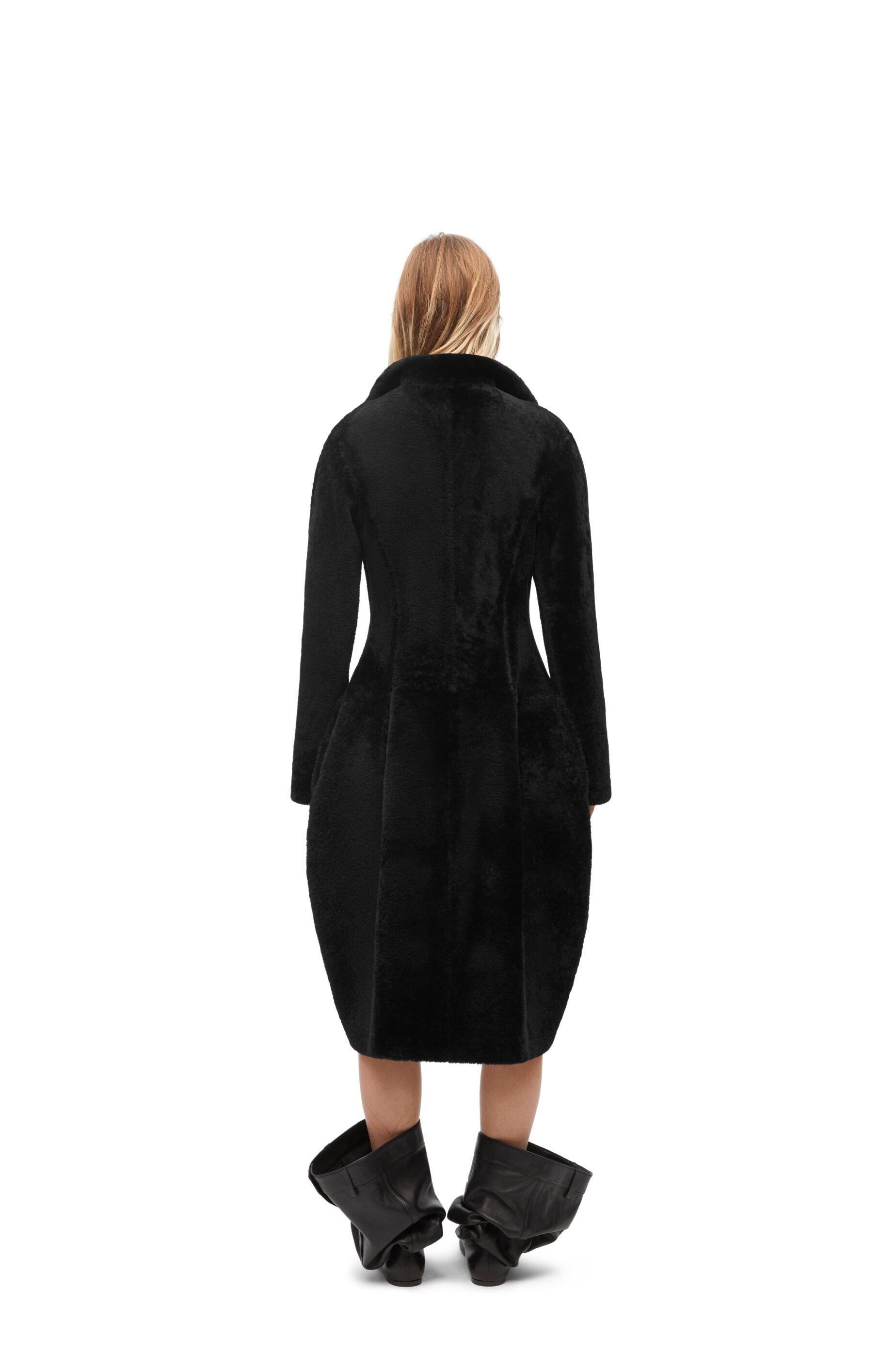 Balloon coat in shearling - 4