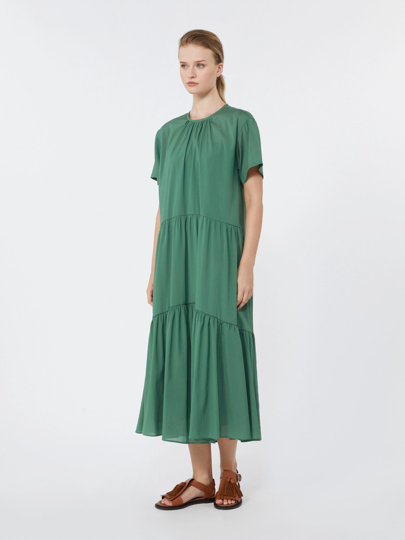 ALLORO Technical cotton canvas dress - GREEN 3