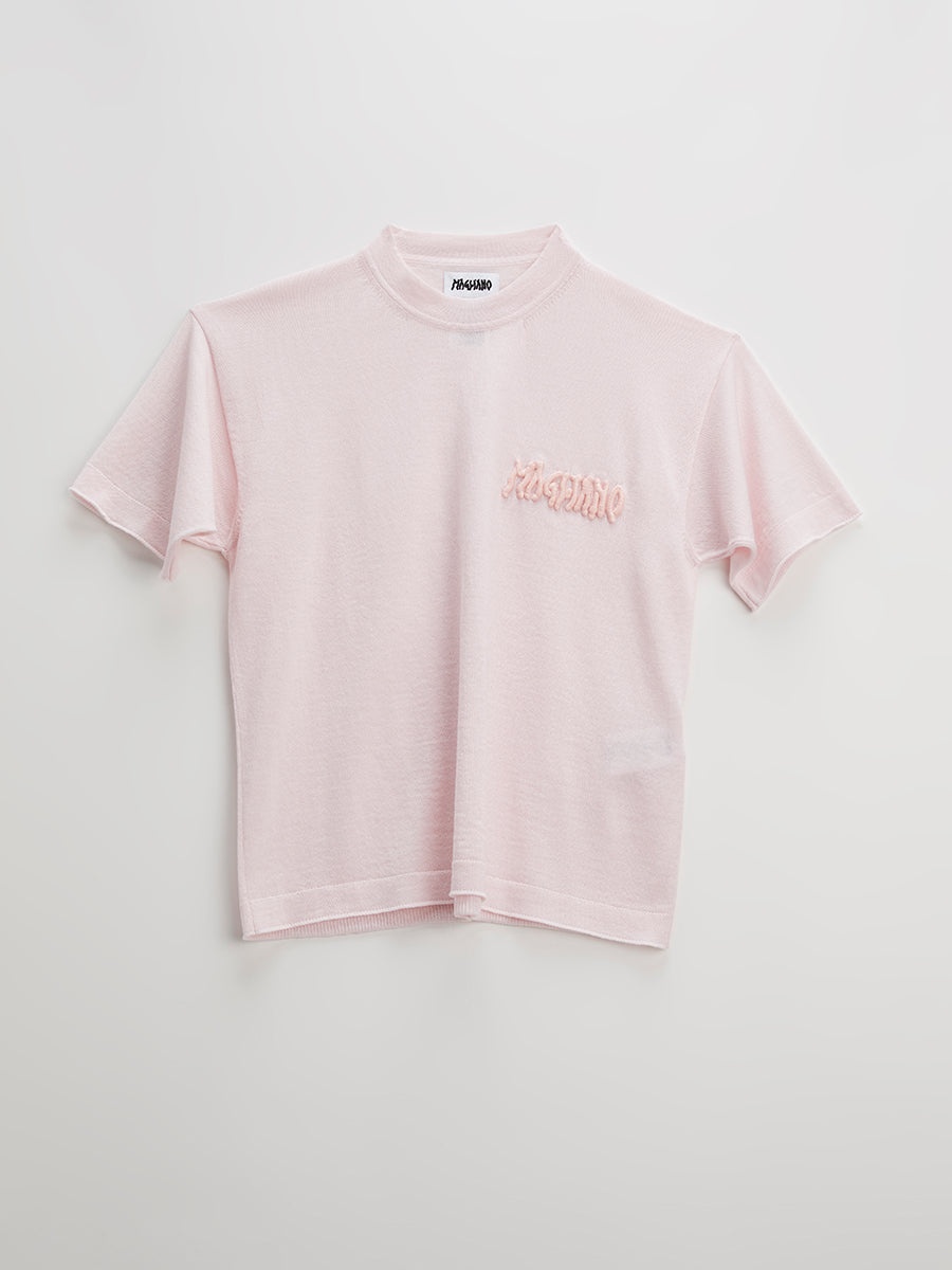 A Chic Knitted Tee Shy Pink - 1