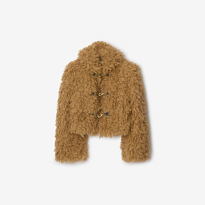 Cropped Wool Blend Fringe Jacket - 1