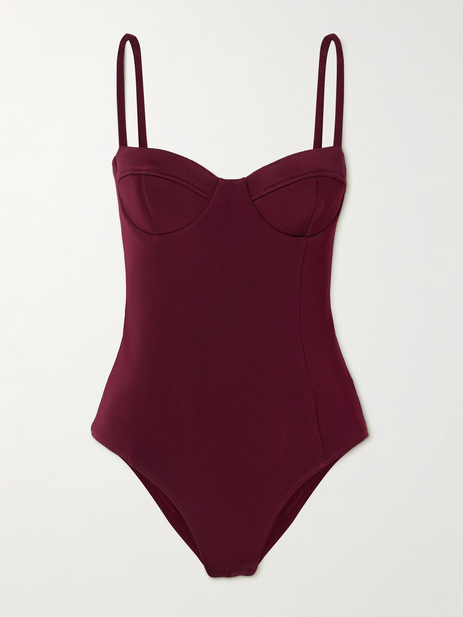 Stretch-jersey bodysuit Burgundy - 1