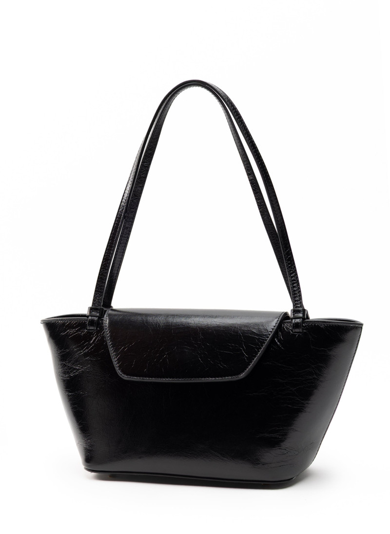 Elleme Courrier Tote Vintage Leather Black outlook
