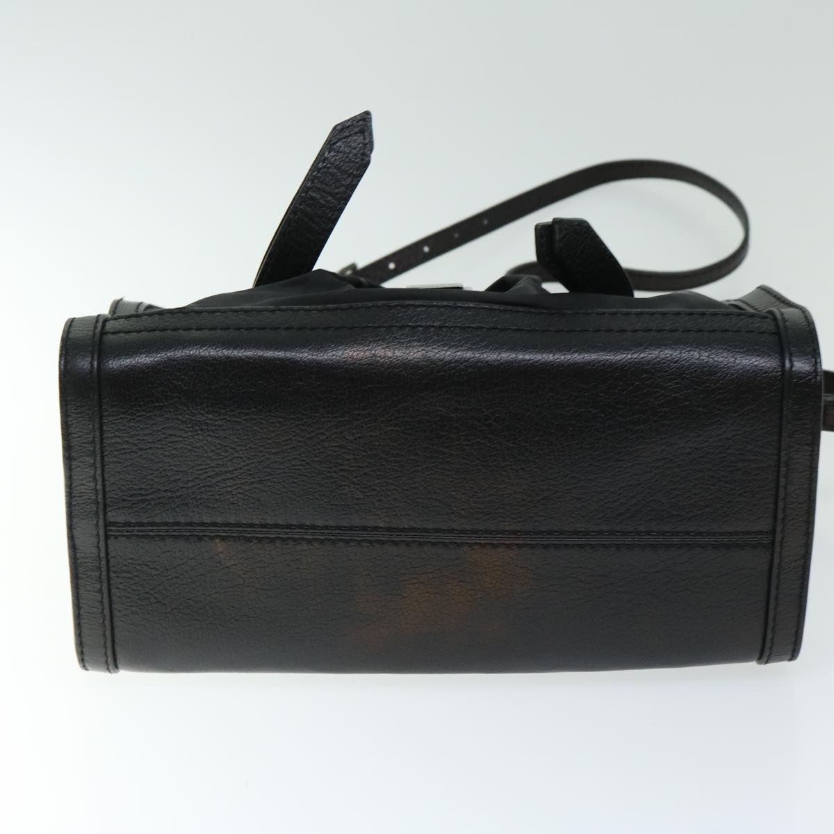 Burberry Hand Bag Nylon Leather Black - 9