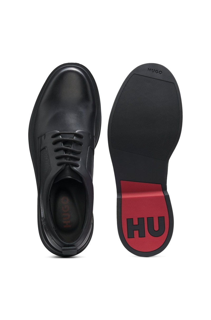 DERBY SHOES IN LEATHER WITH PERFORATED MONOGRAMS 3
