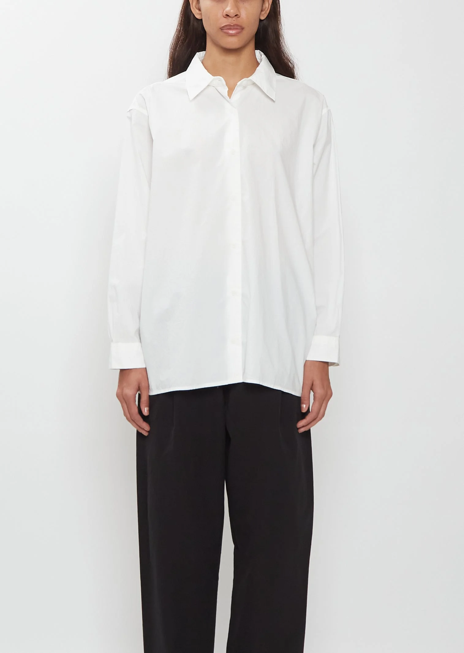 Naomi Light Cotton Shirt — White - 1