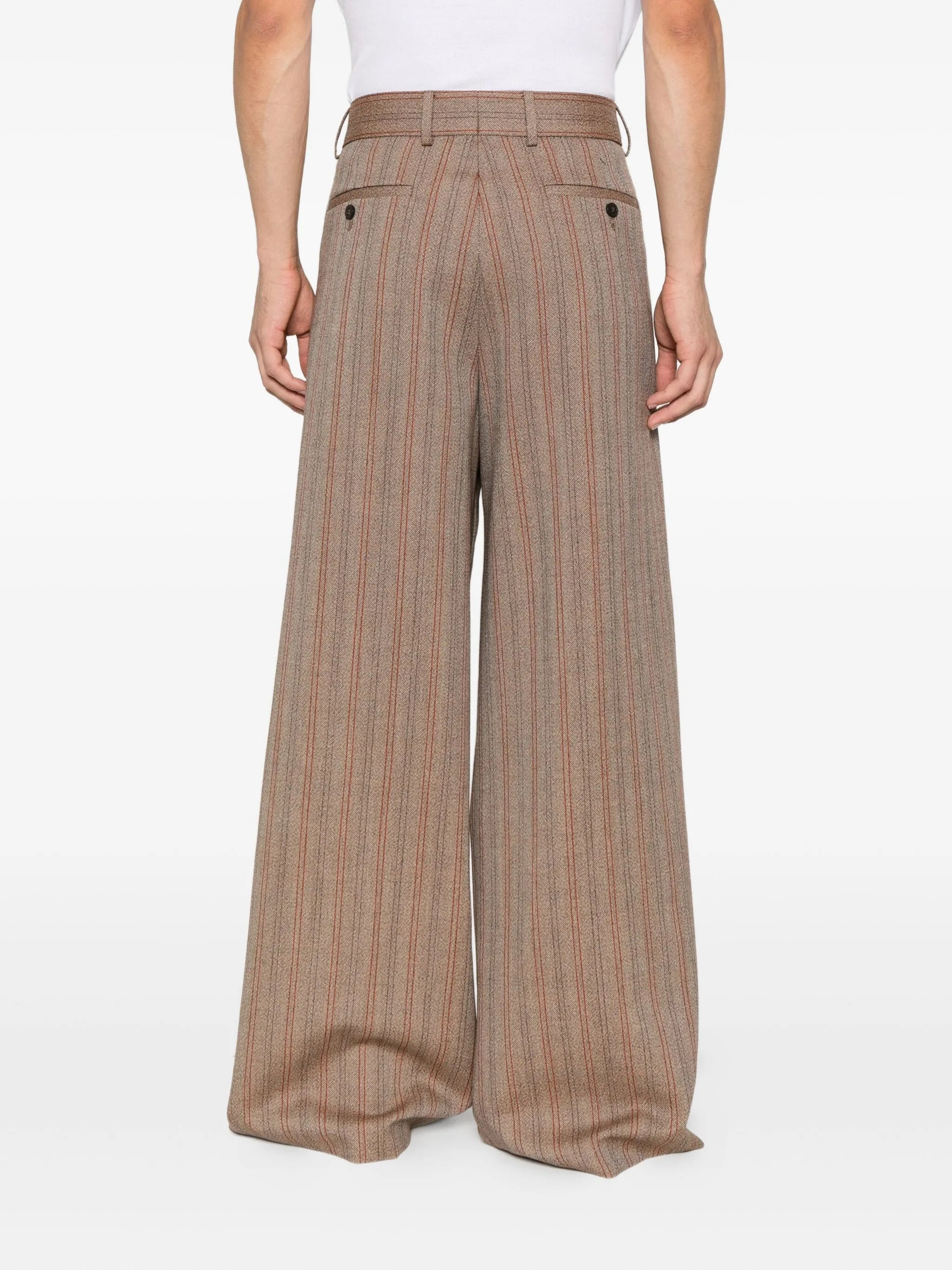 Dries Van Noten Stripe-pattern Wool Trousers - 4