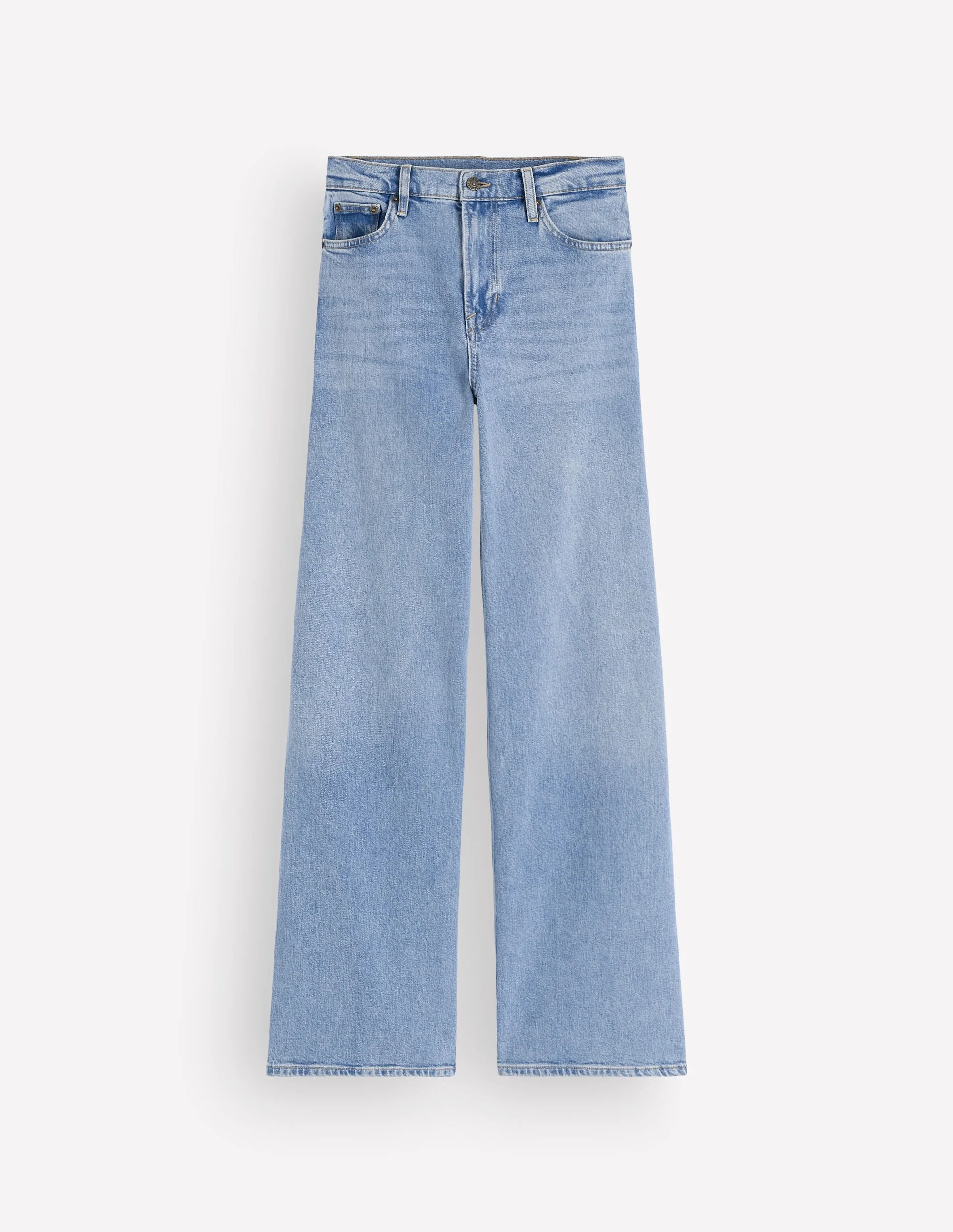 High Rise Wide Leg Jeans-Light Vintage - 1