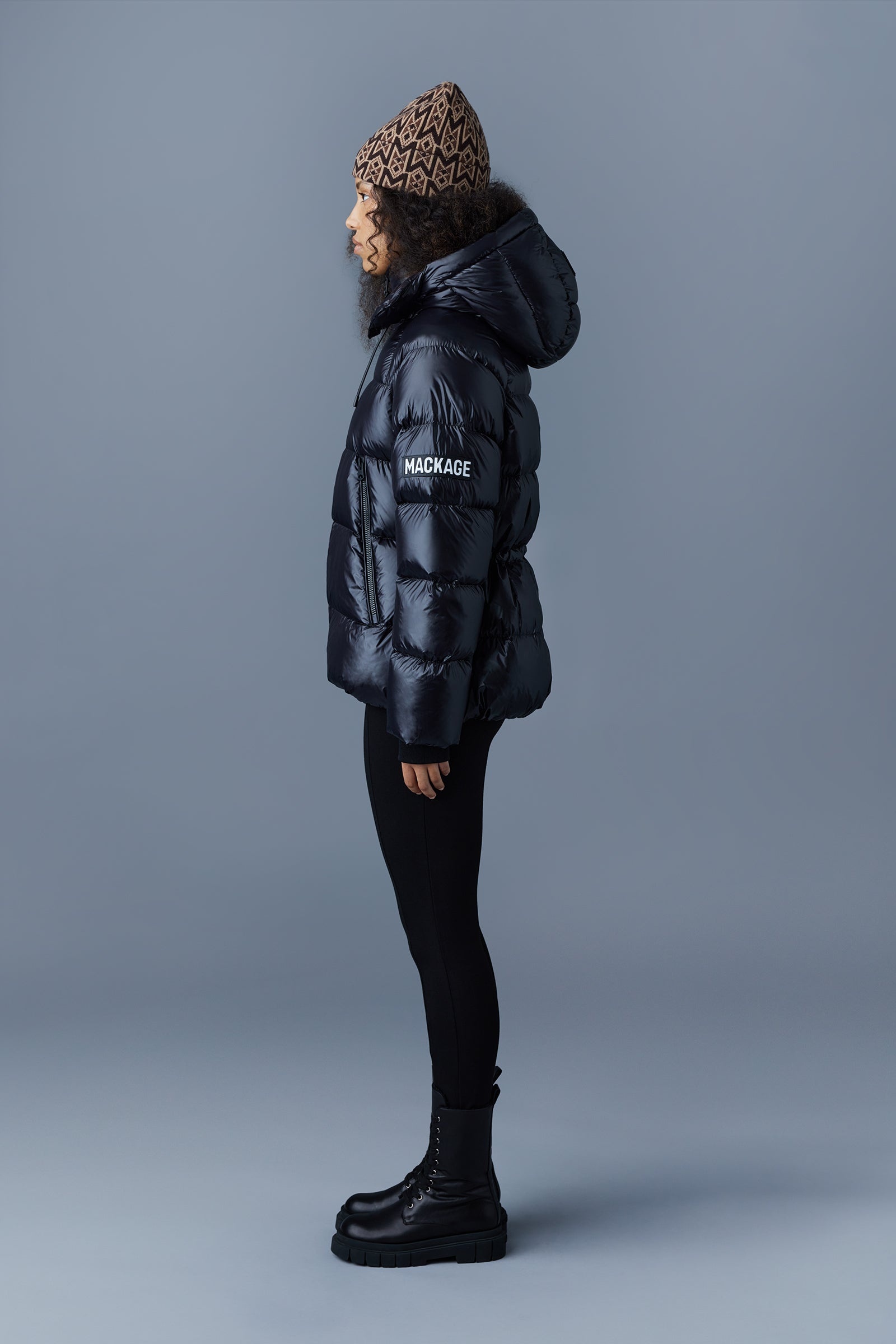 EDANA down puffer jacket with removable hood - 3