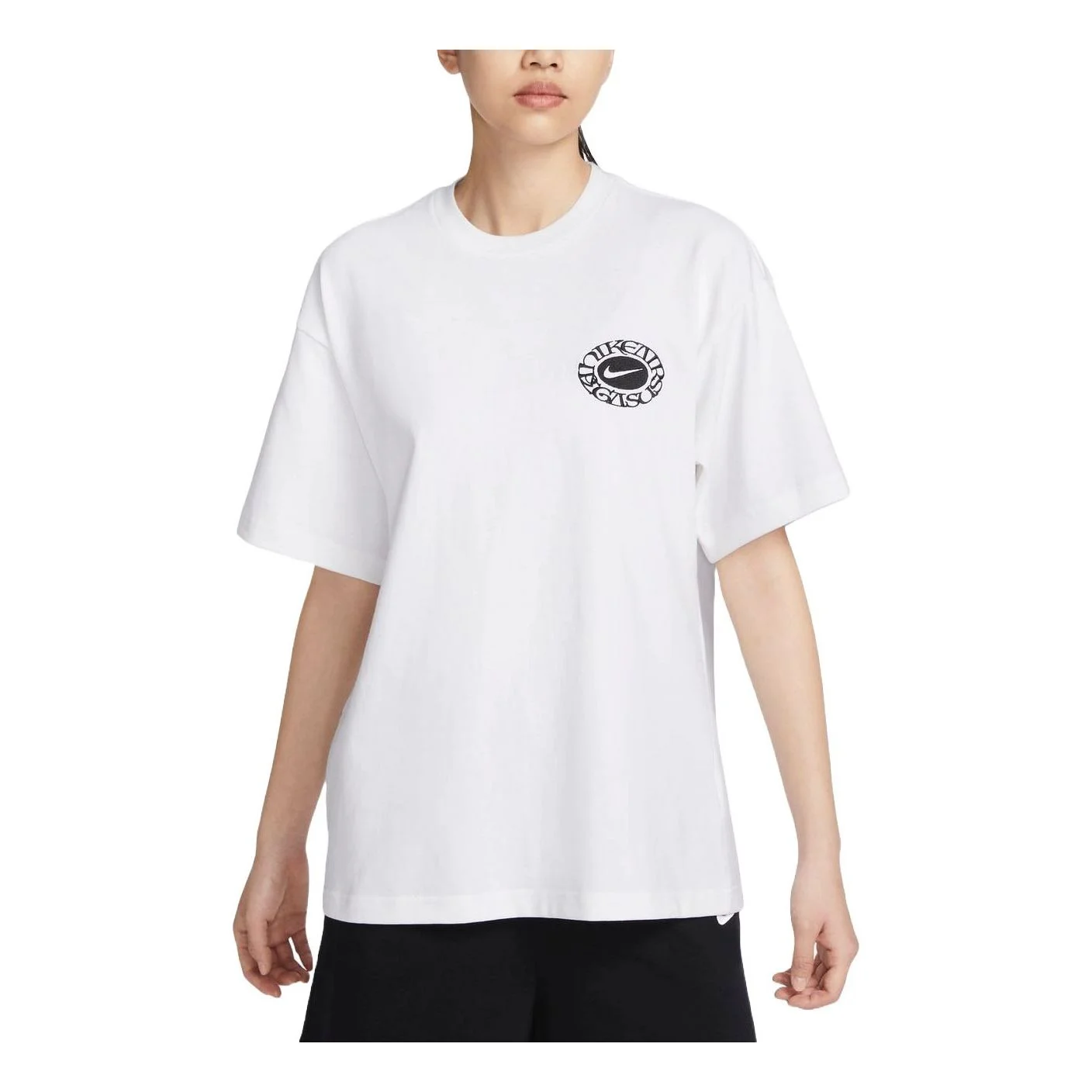 Nike Embroidery Logo T-Shirt Asia Sizing 'White' FZ7621-100 - 1
