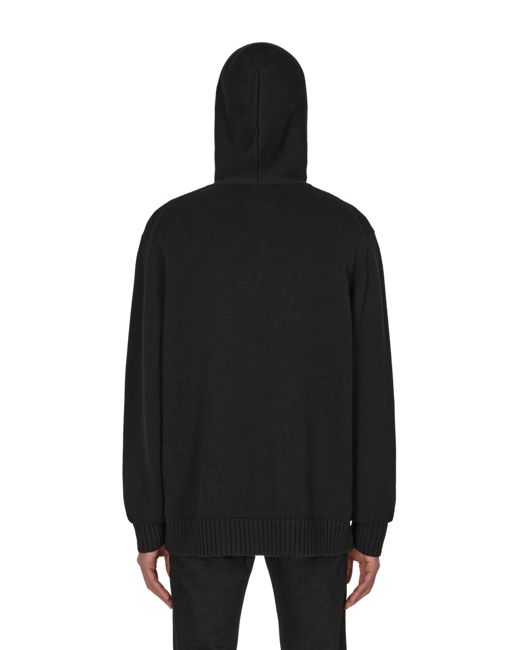 LOGO KNIT HOODED SWEATER - 5