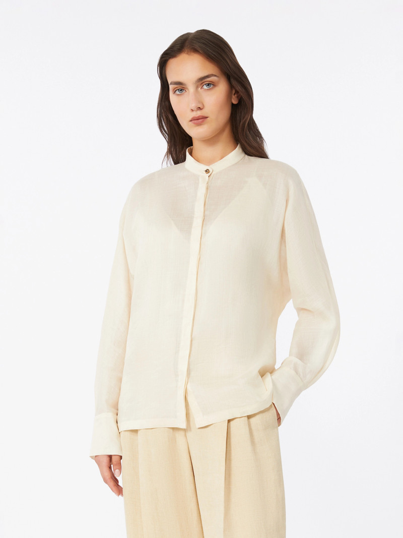 BALDI Ramie canvas shirt - BEIGE 3