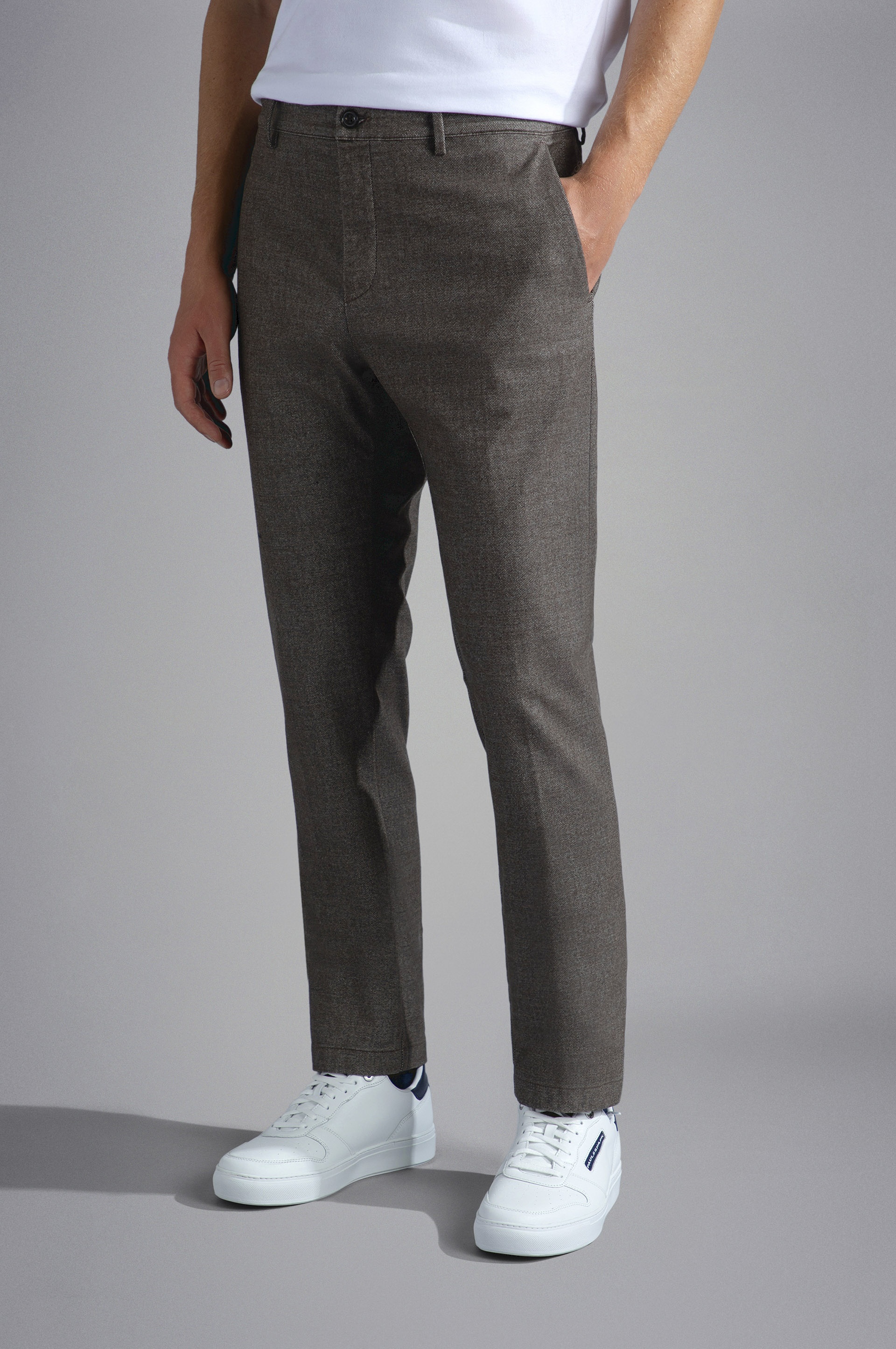 STRETCH MOLESKIN CHINO TROUSERS - 6