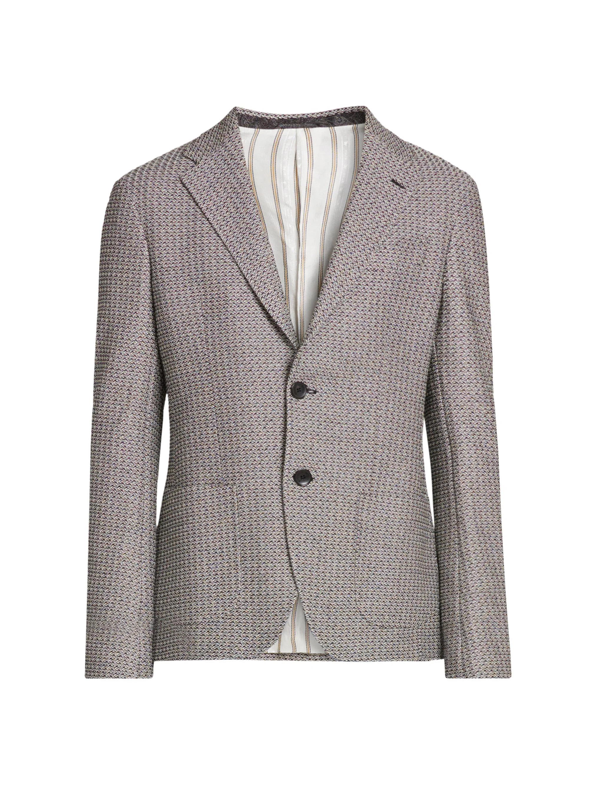 Men's Roma Geometric Single-Breasted Sport Jacket - Multicolor Black Base - 1