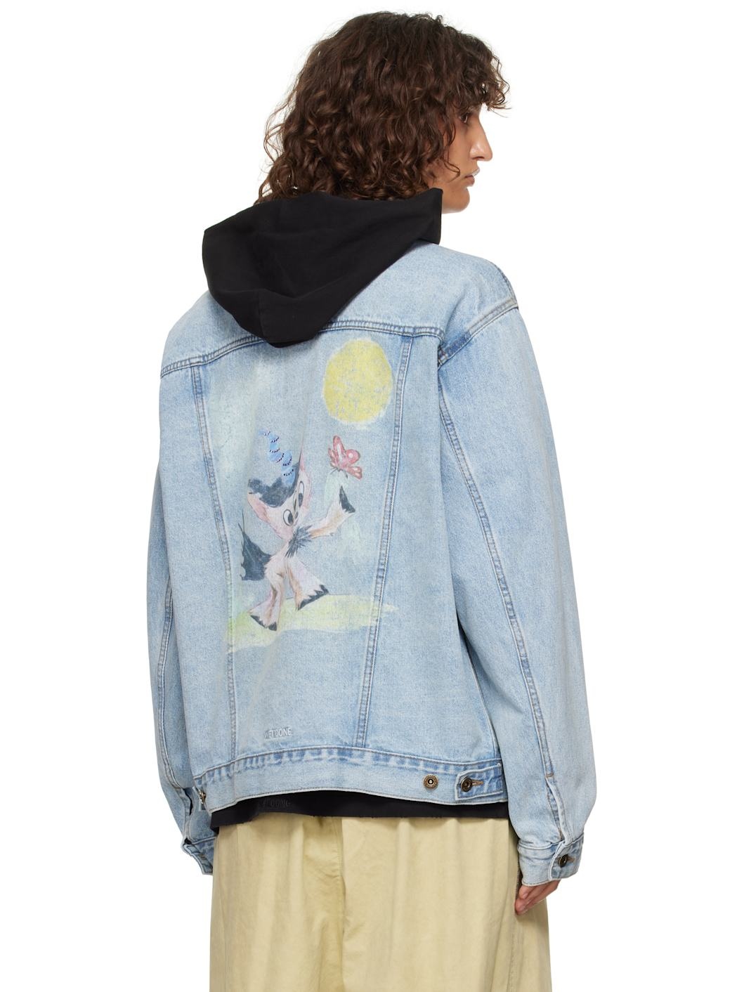 Blue Monster Pony Denim Jacket - 3