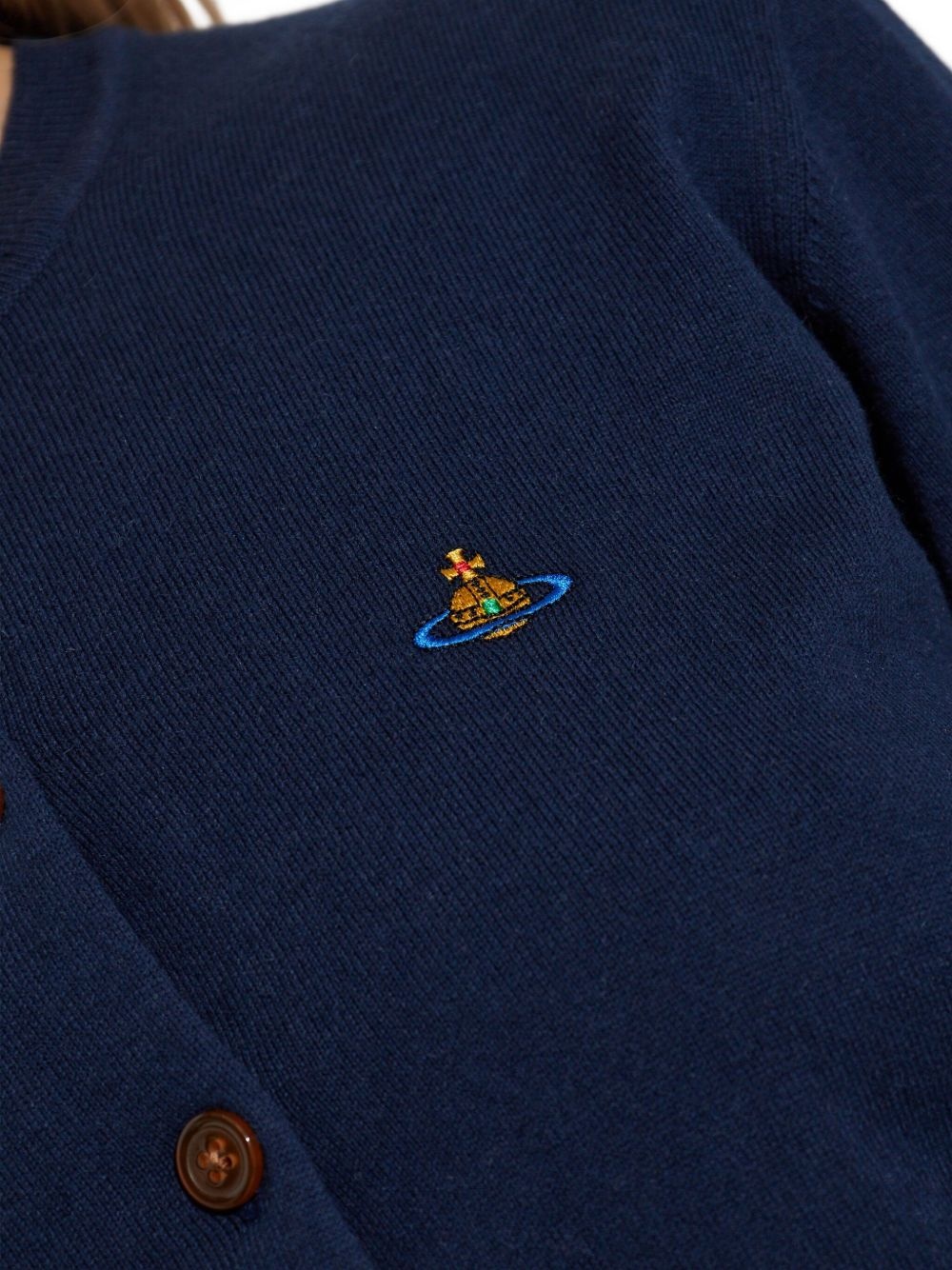 Orb-embroidered cardigan - 5