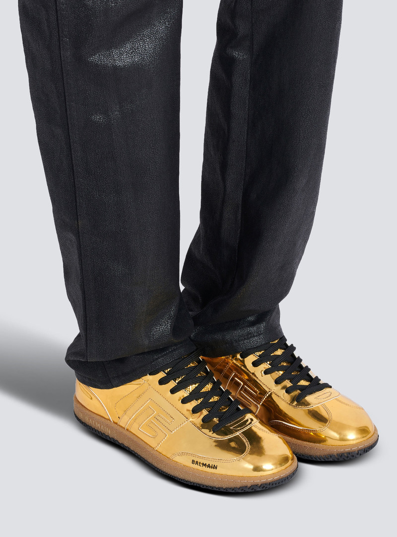 Balmain Balmain Swan trainers in mirror-effect leather outlook