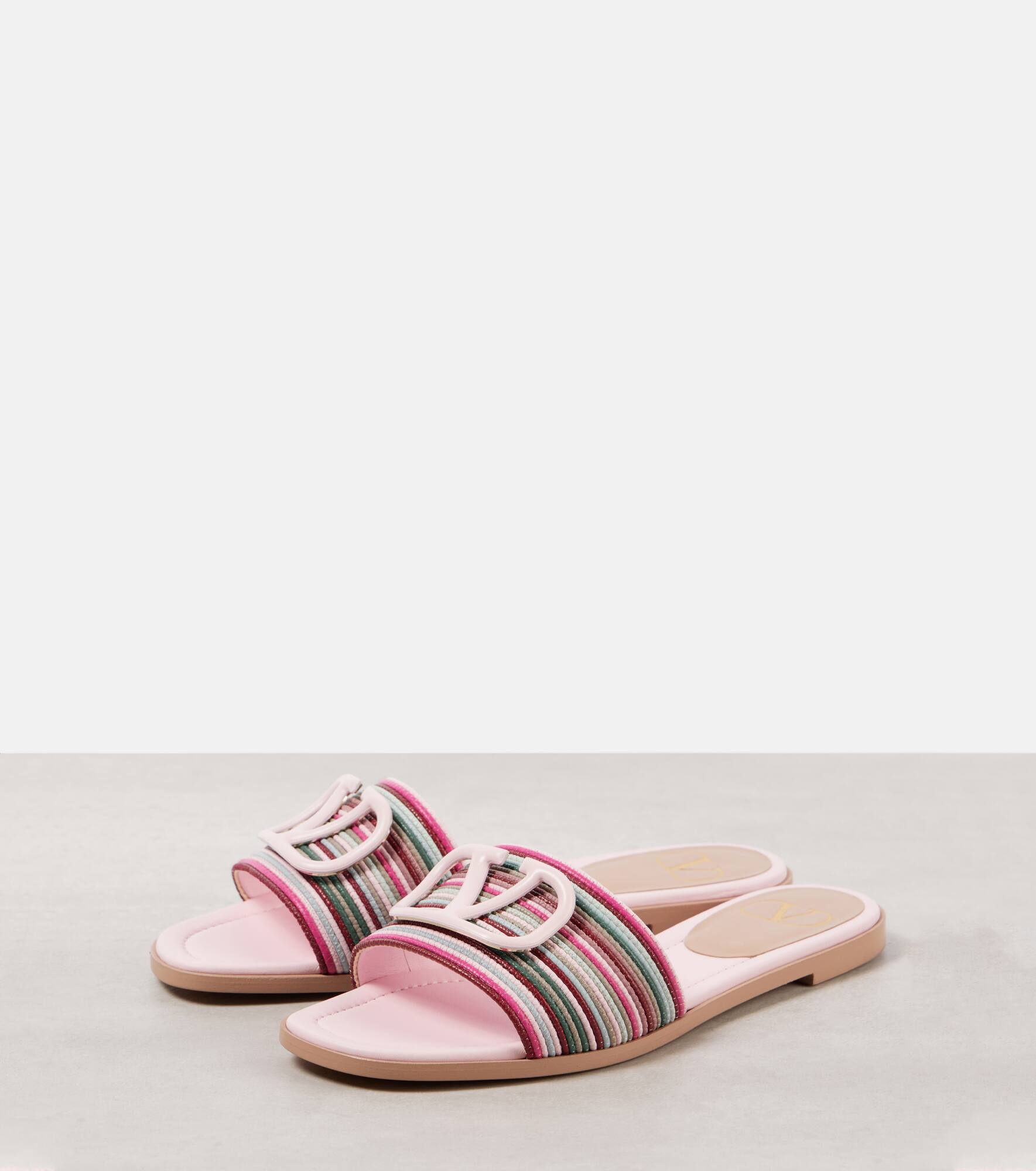 VLogo Signature leather mules - 5