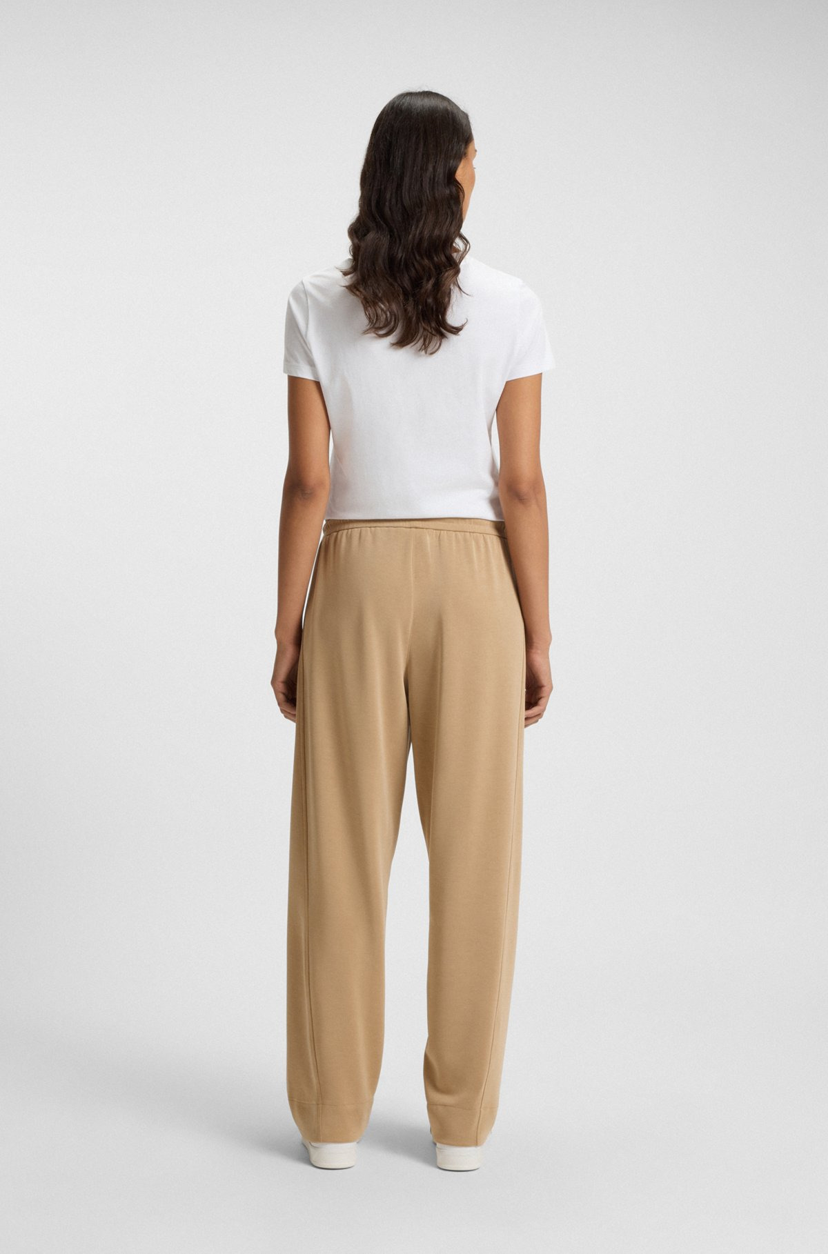 BALLOON TROUSERS IN STRETCH JERSEY WITH EMBROIDERED LOGO - 4