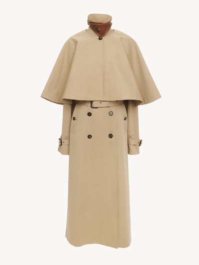 Chloé CLASSIC TRENCH COAT IN COTTON GABARDINE WITH CAPE outlook