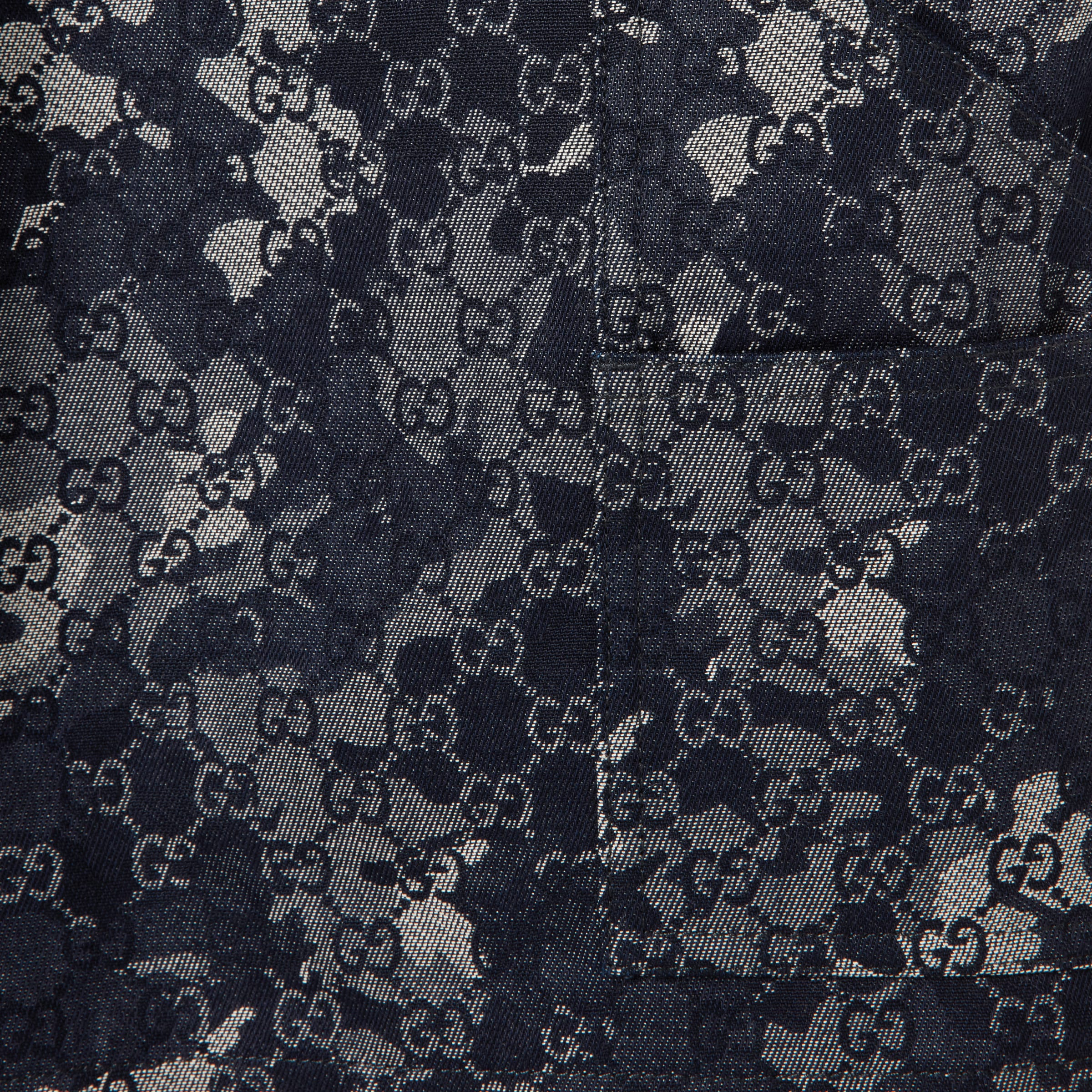 GG jacquard denim shorts - 6