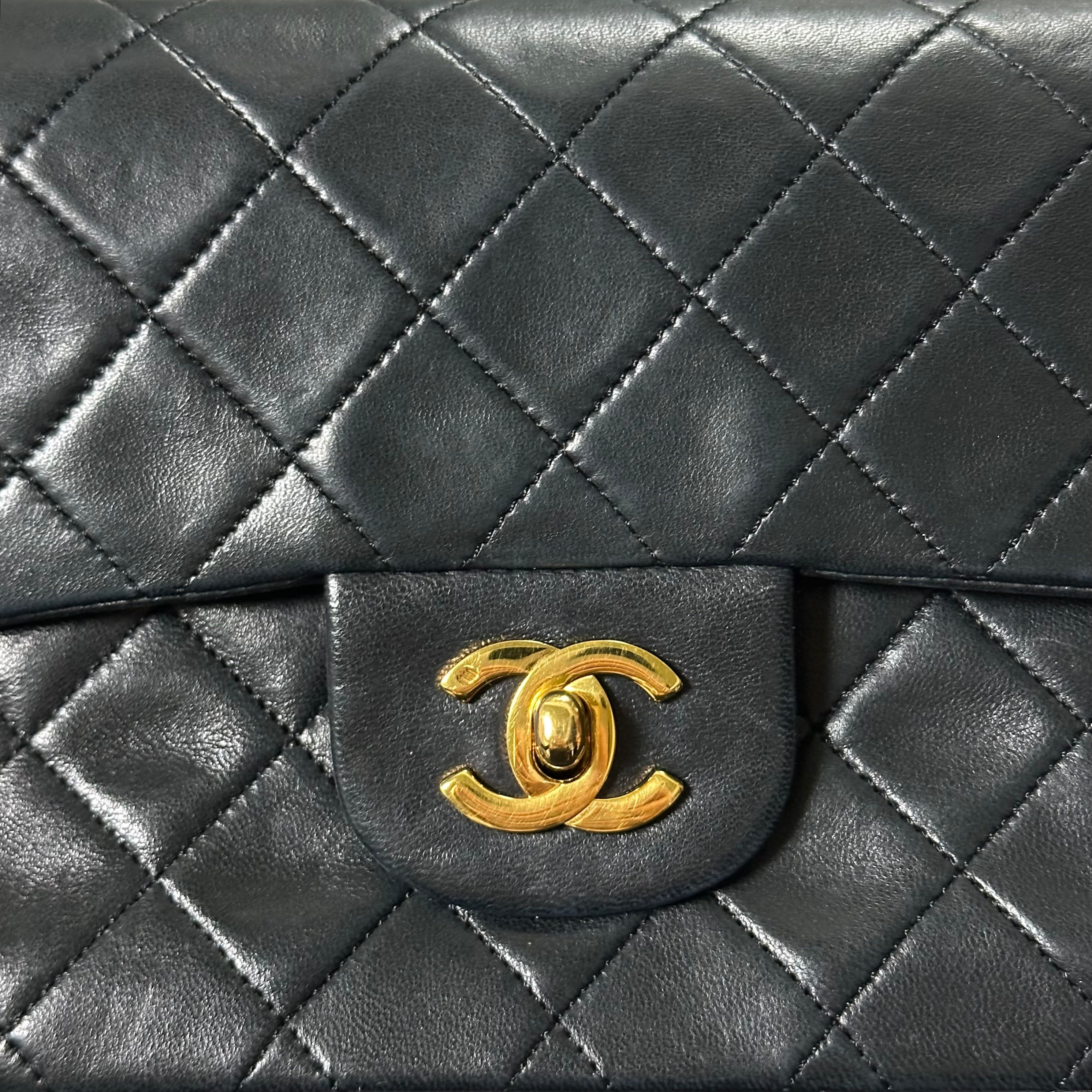 CHANEL 1989 Vintage Classic Double Flap Bag - 7