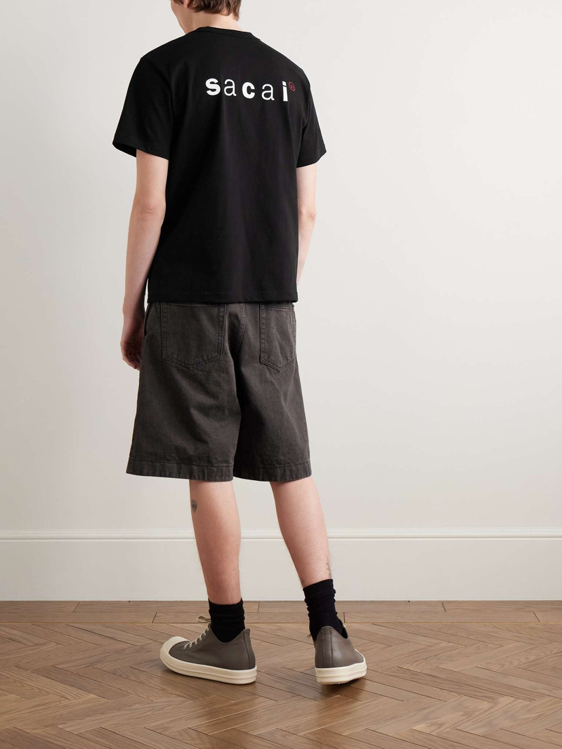 sacai + WTAPS® Embroidered Logo-Print Cotton-Jersey T-Shirt outlook
