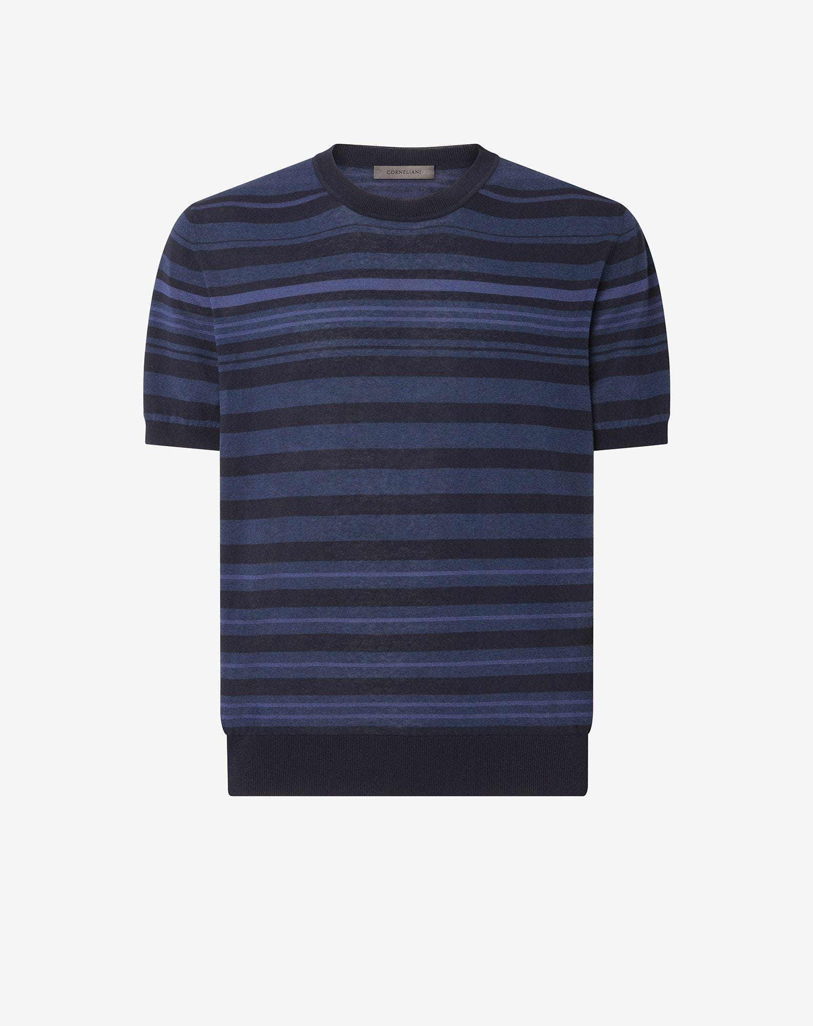 Blue ice cotton and silk knitwear - 1