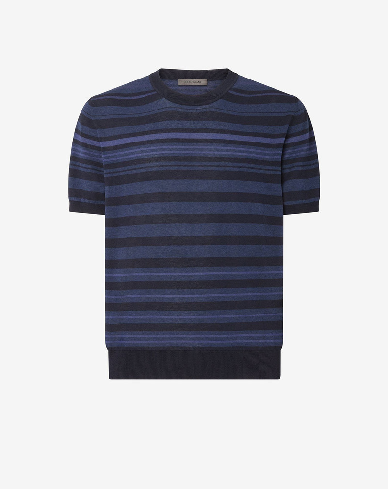 Blue ice cotton and silk knitwear 1